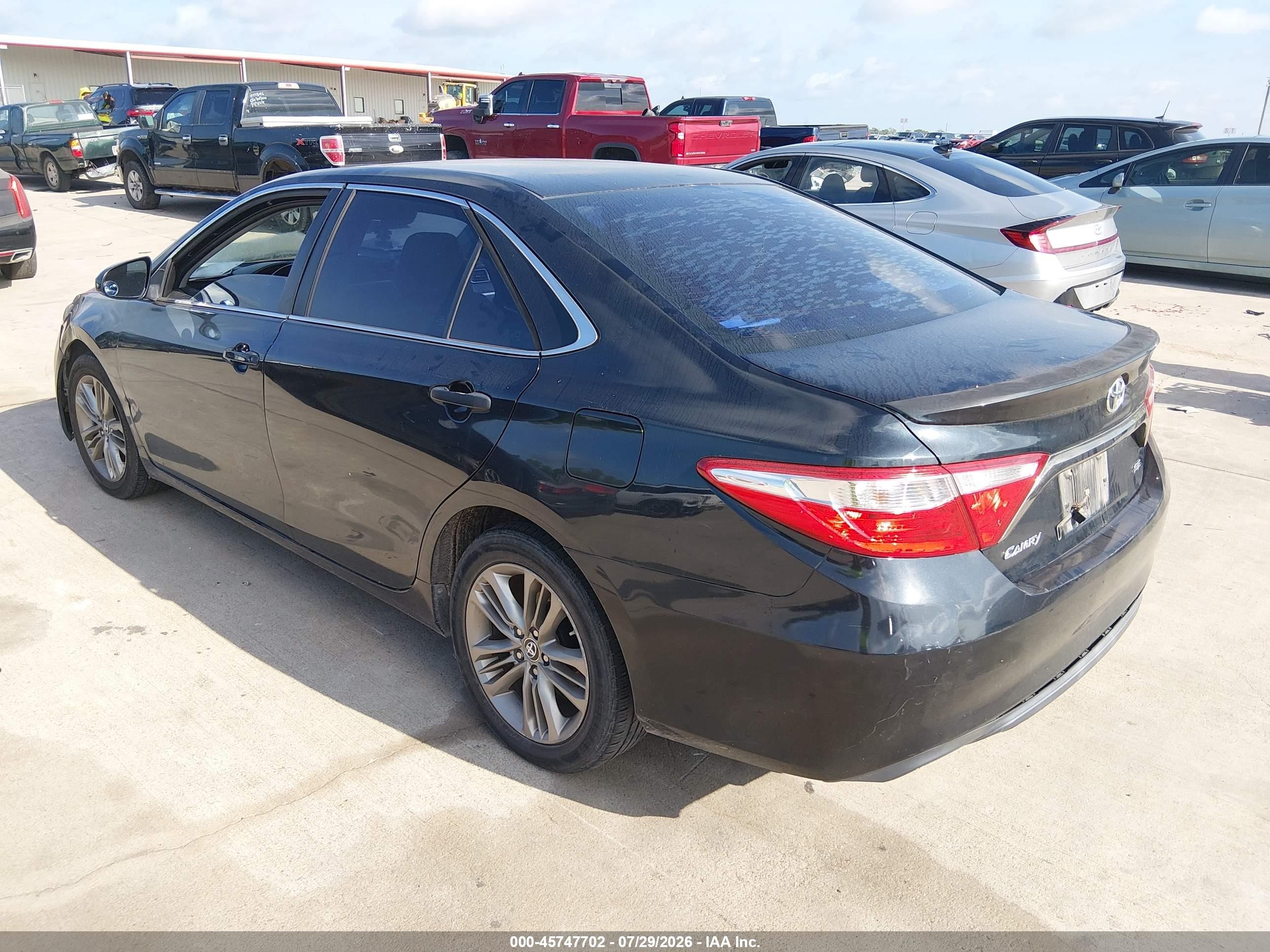 2015 Toyota Camry Se Black vin: 4T1BF1FK4FU024739