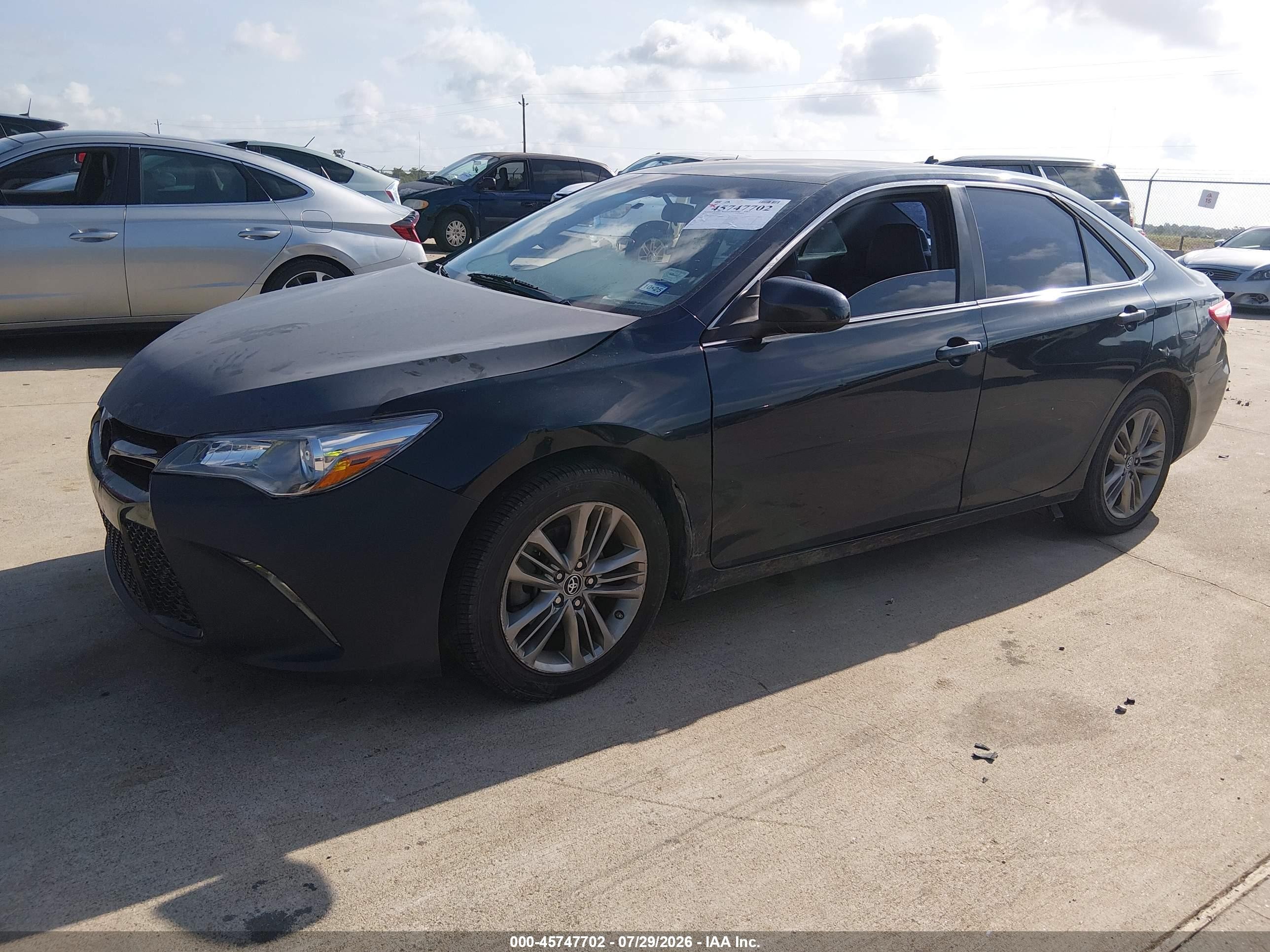 2015 Toyota Camry Se Black vin: 4T1BF1FK4FU024739