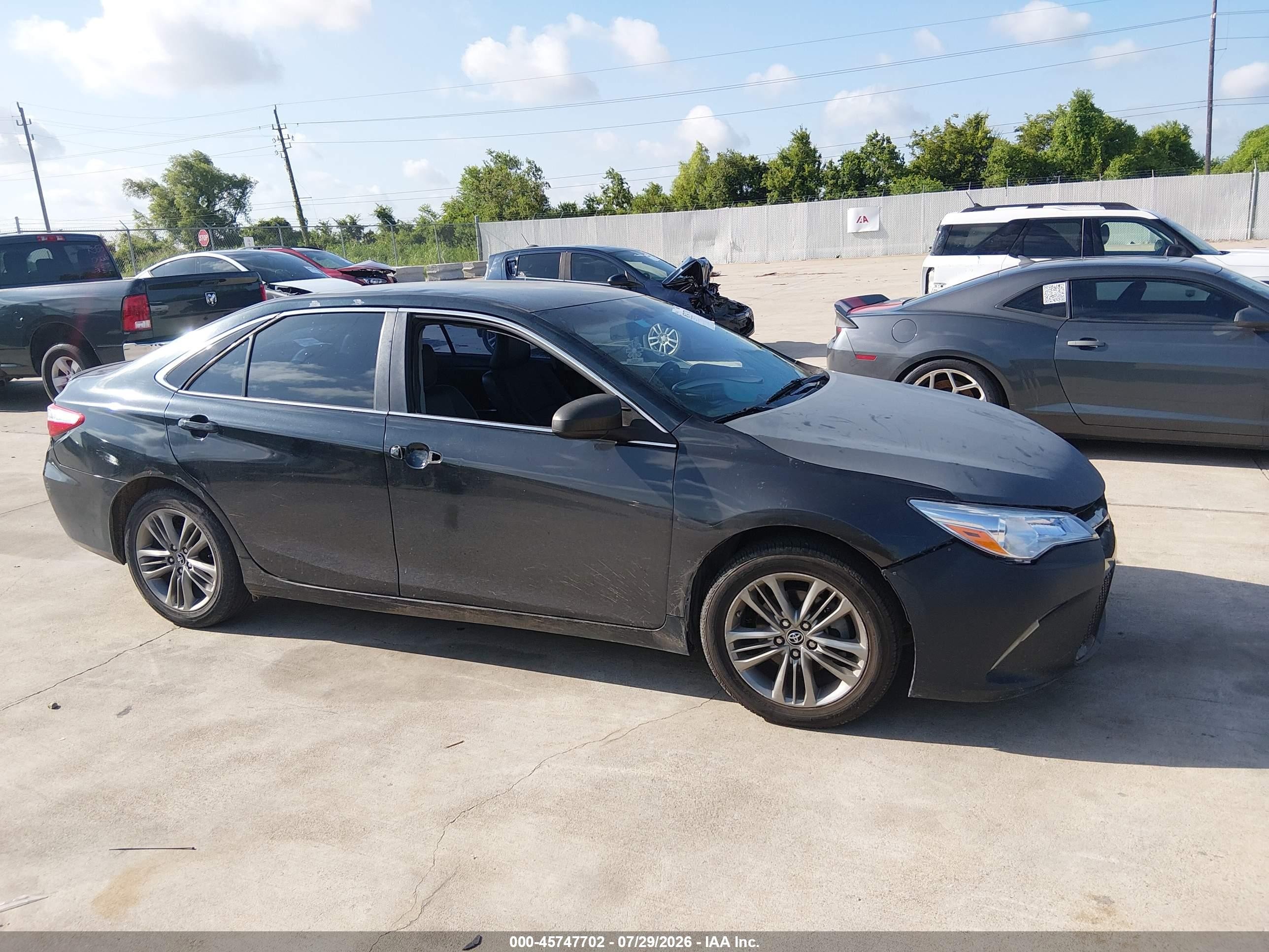 2015 Toyota Camry Se Black vin: 4T1BF1FK4FU024739