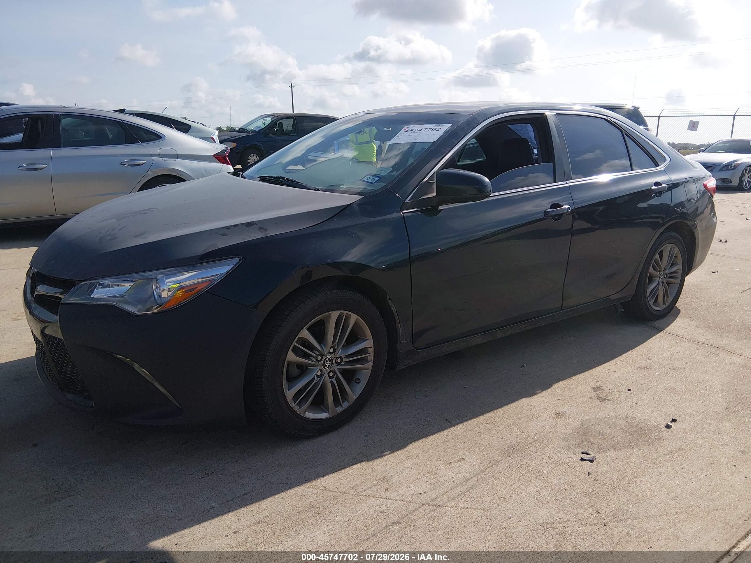 2015 Toyota Camry Se Black vin: 4T1BF1FK4FU024739