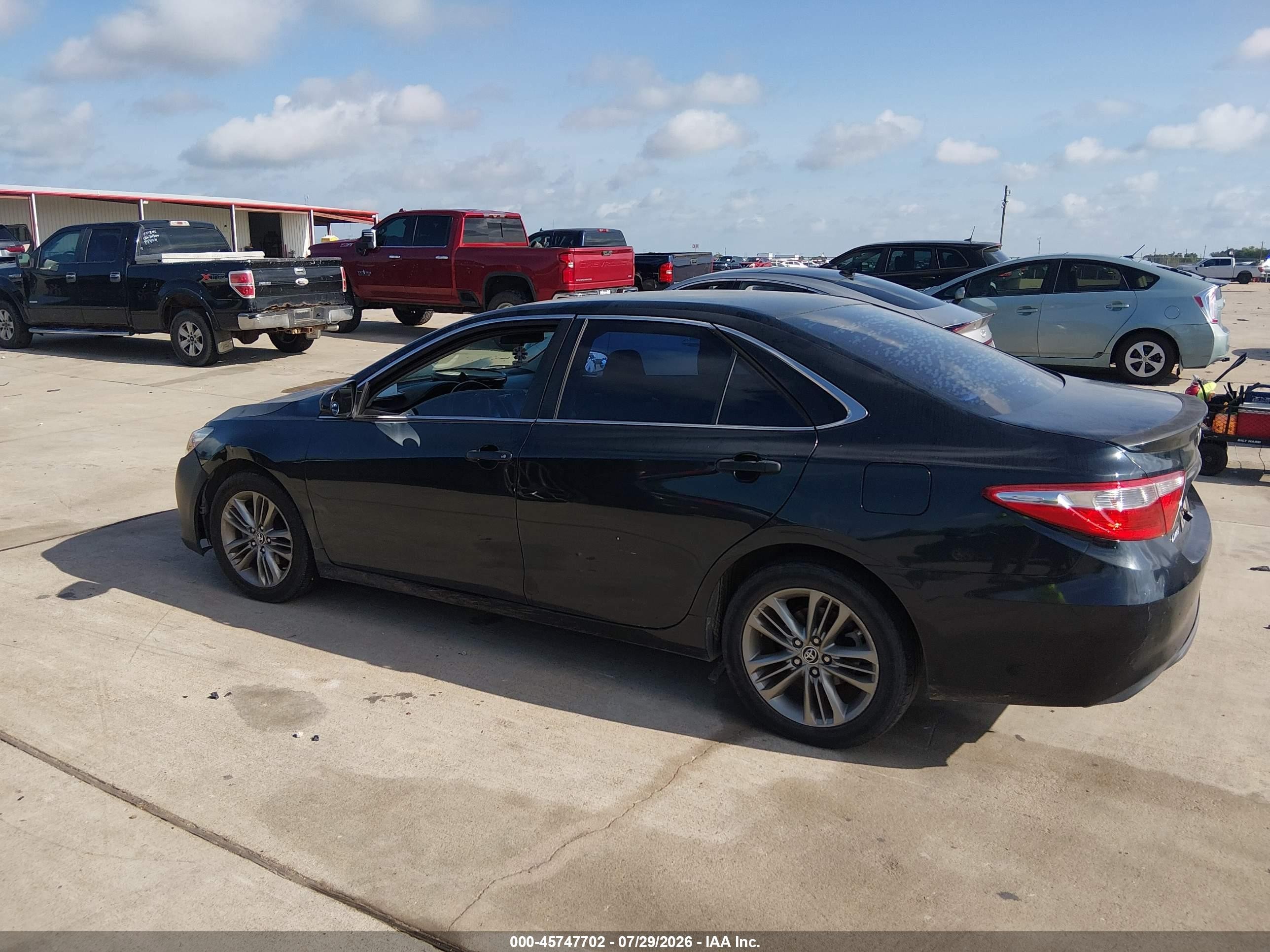 2015 Toyota Camry Se Black vin: 4T1BF1FK4FU024739