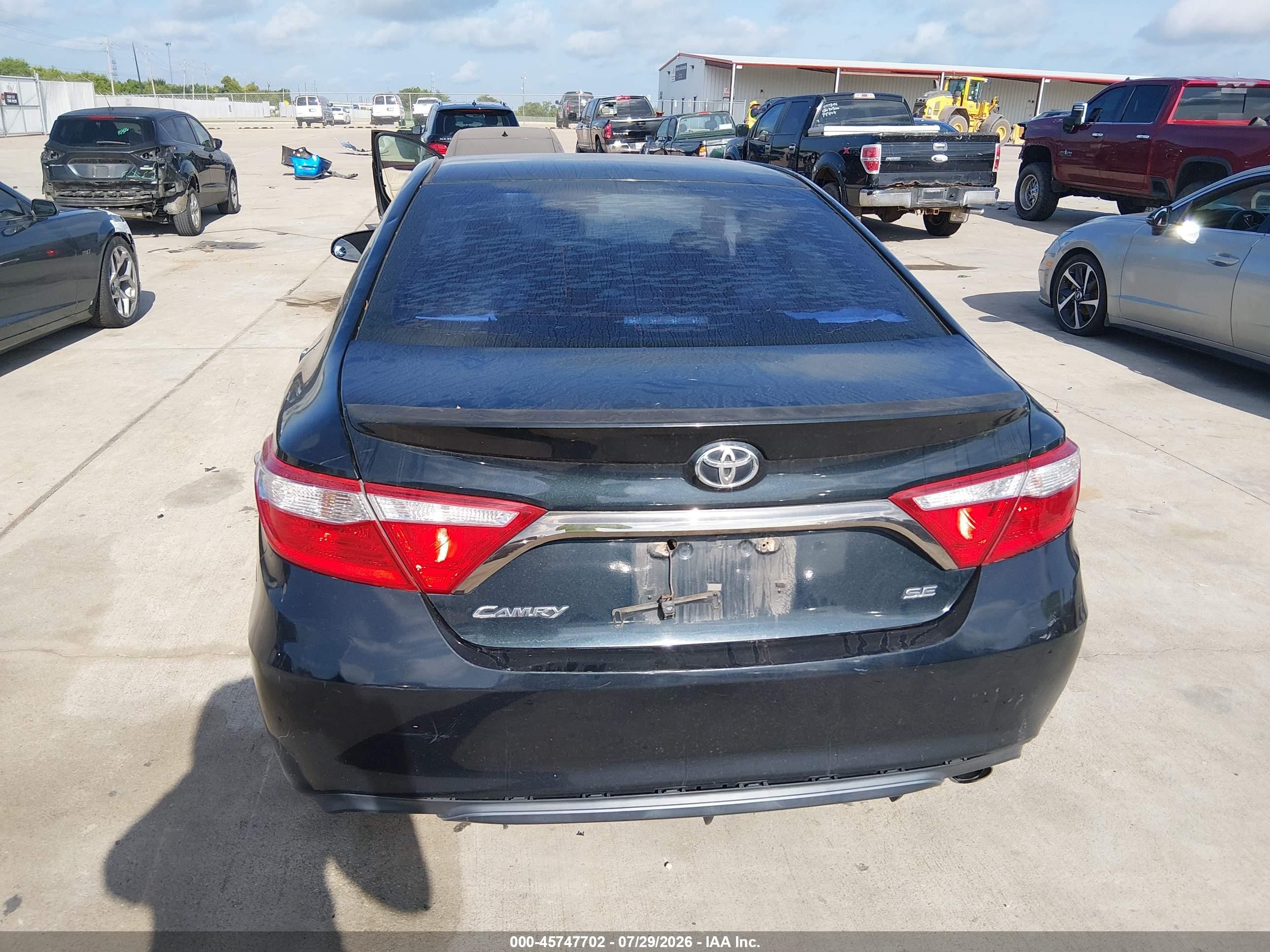 2015 Toyota Camry Se Black vin: 4T1BF1FK4FU024739