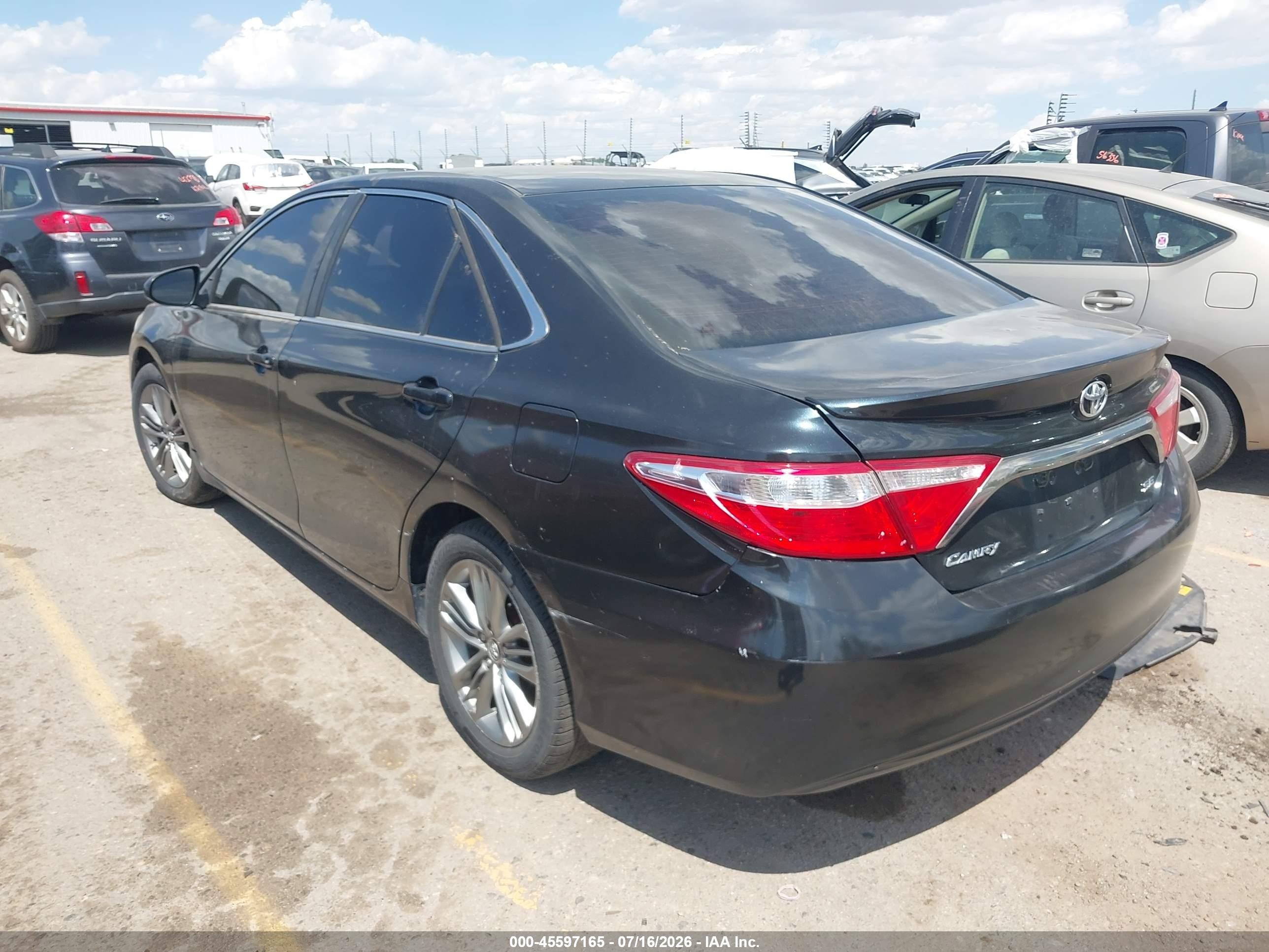 2015 Toyota Camry Se Black vin: 4T1BF1FK4FU033098