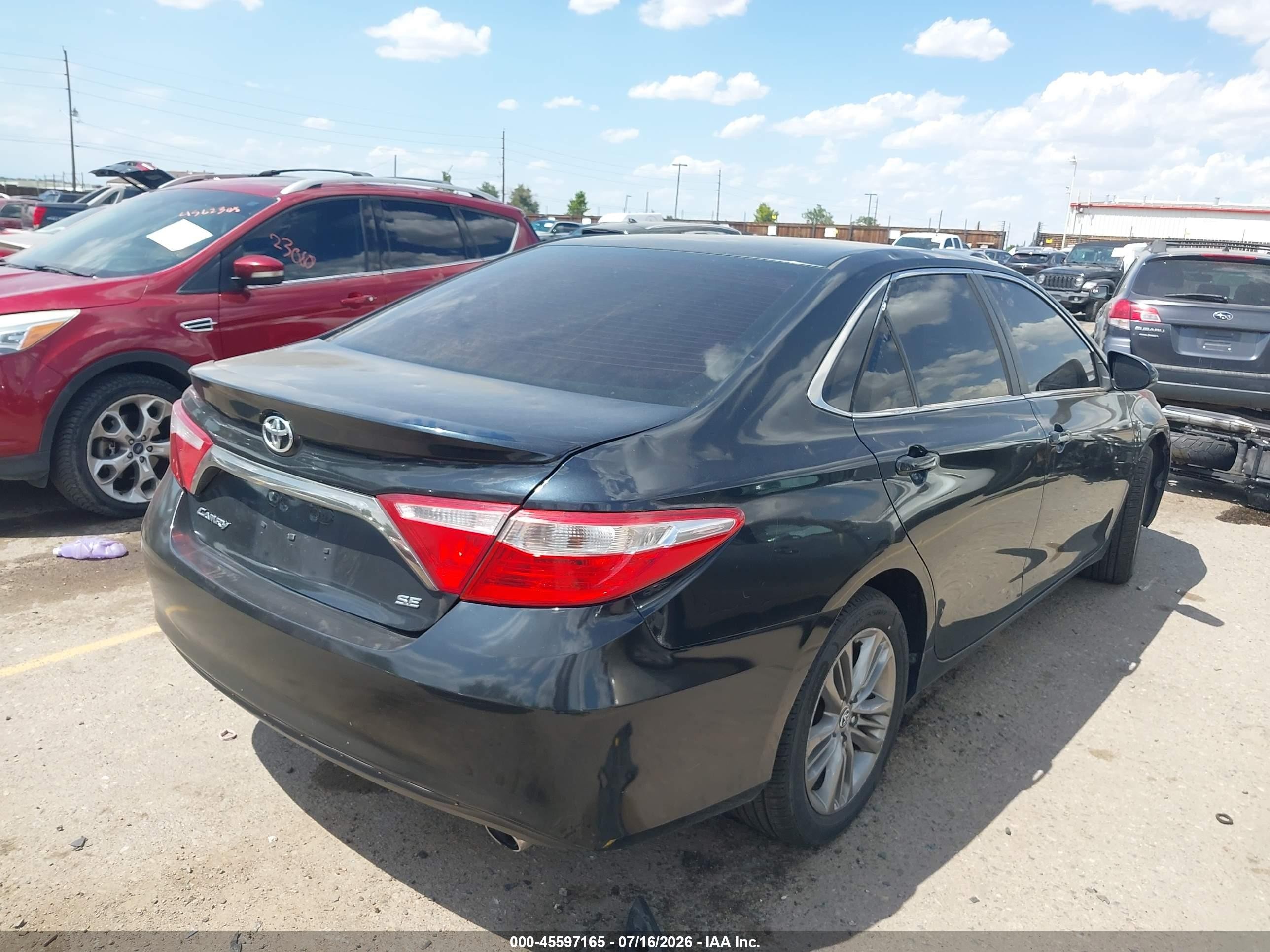 2015 Toyota Camry Se Black vin: 4T1BF1FK4FU033098