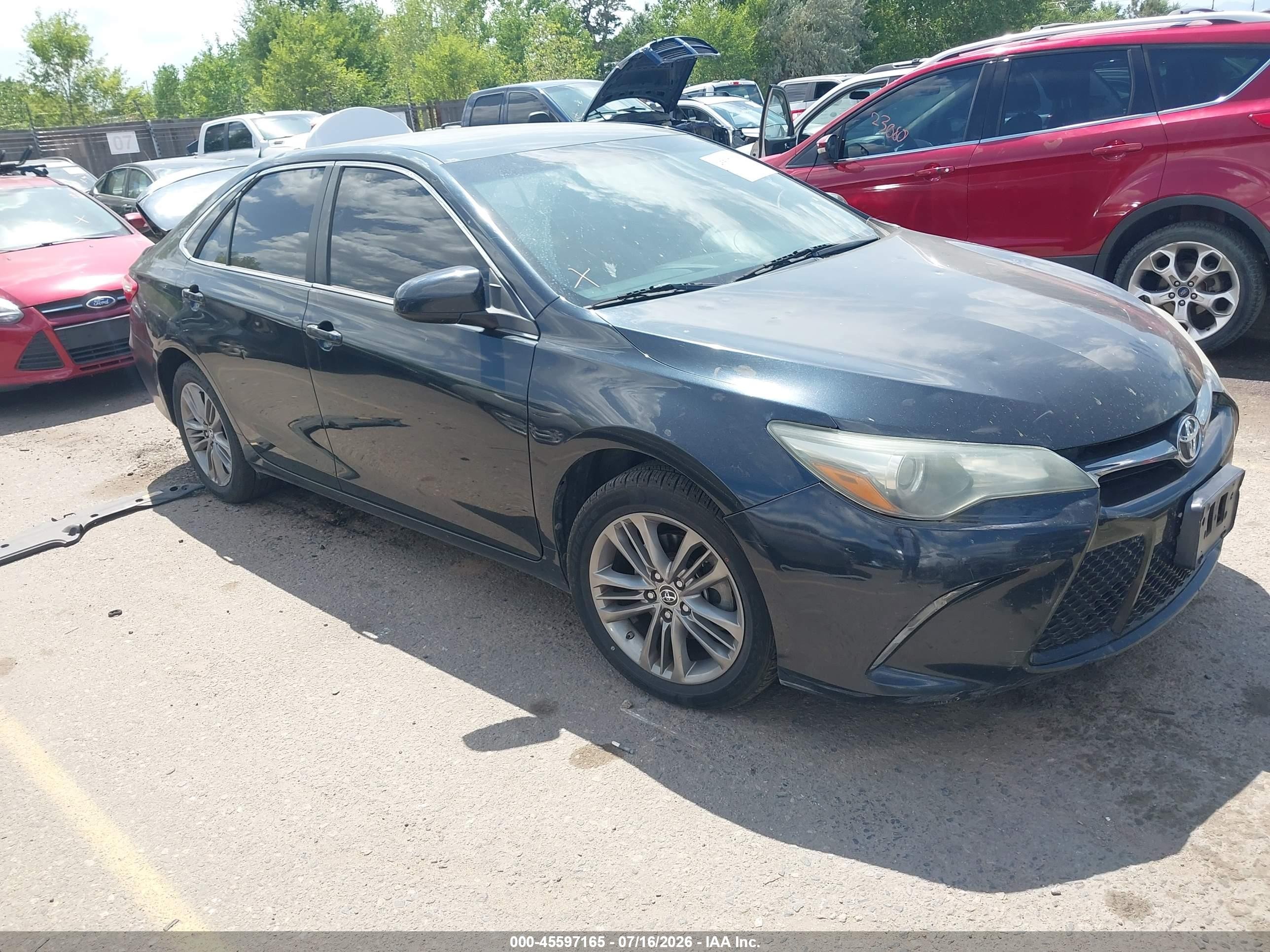 2015 Toyota Camry Se Black vin: 4T1BF1FK4FU033098