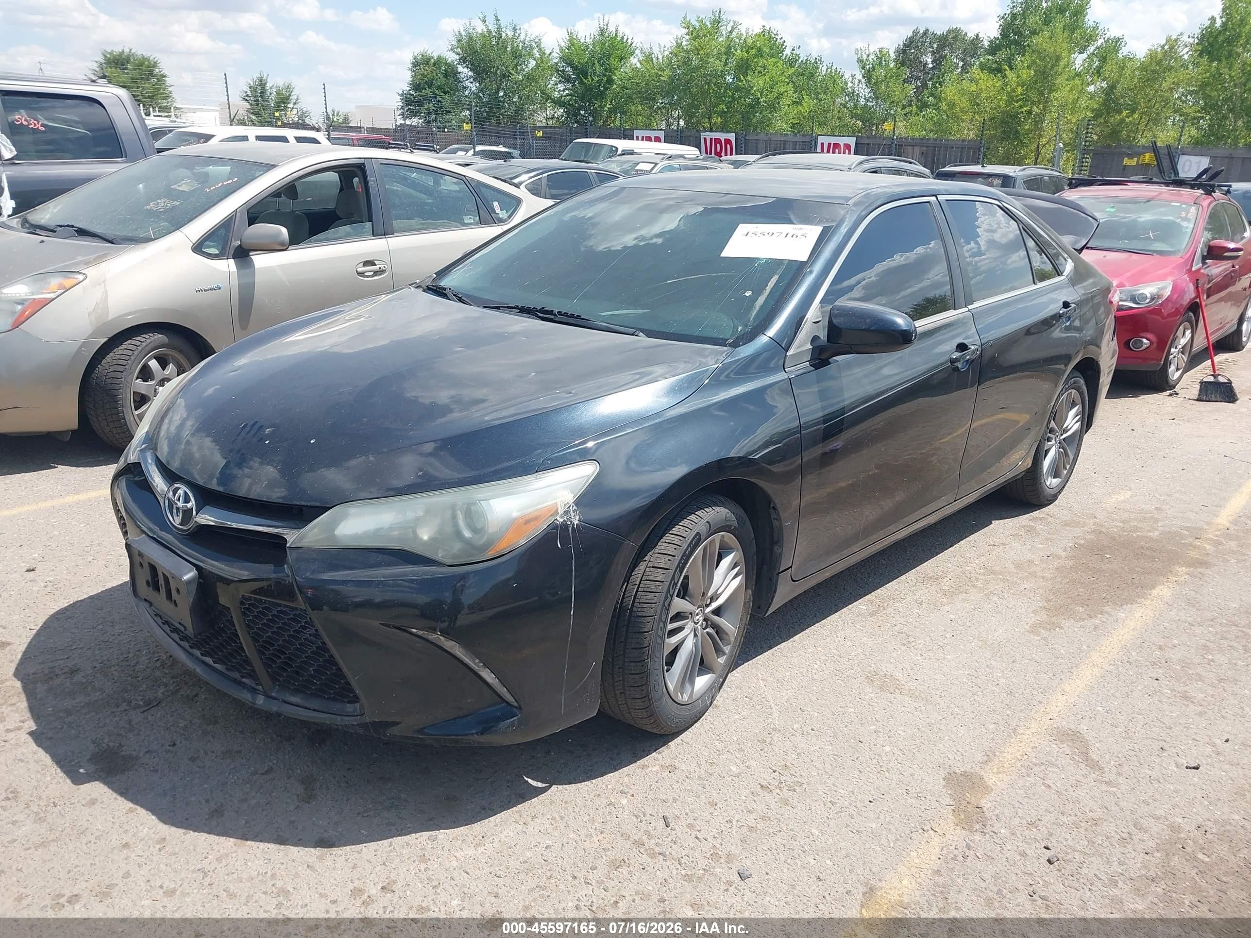 2015 Toyota Camry Se Black vin: 4T1BF1FK4FU033098