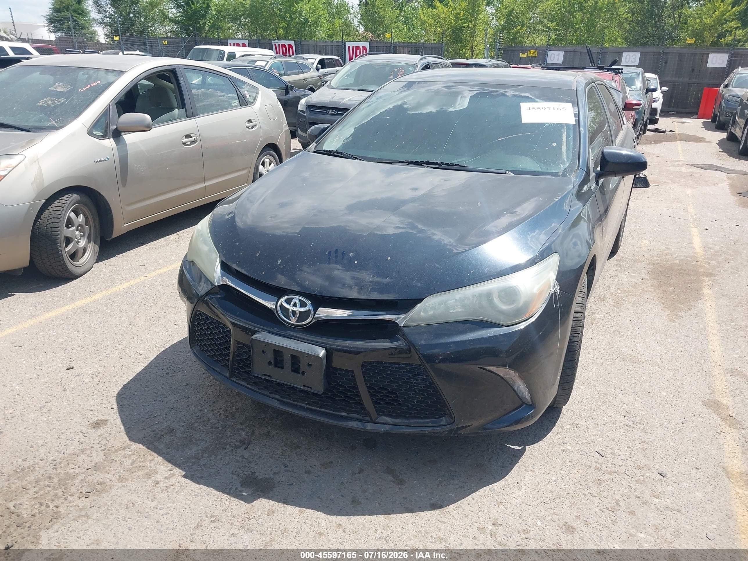 2015 Toyota Camry Se Black vin: 4T1BF1FK4FU033098