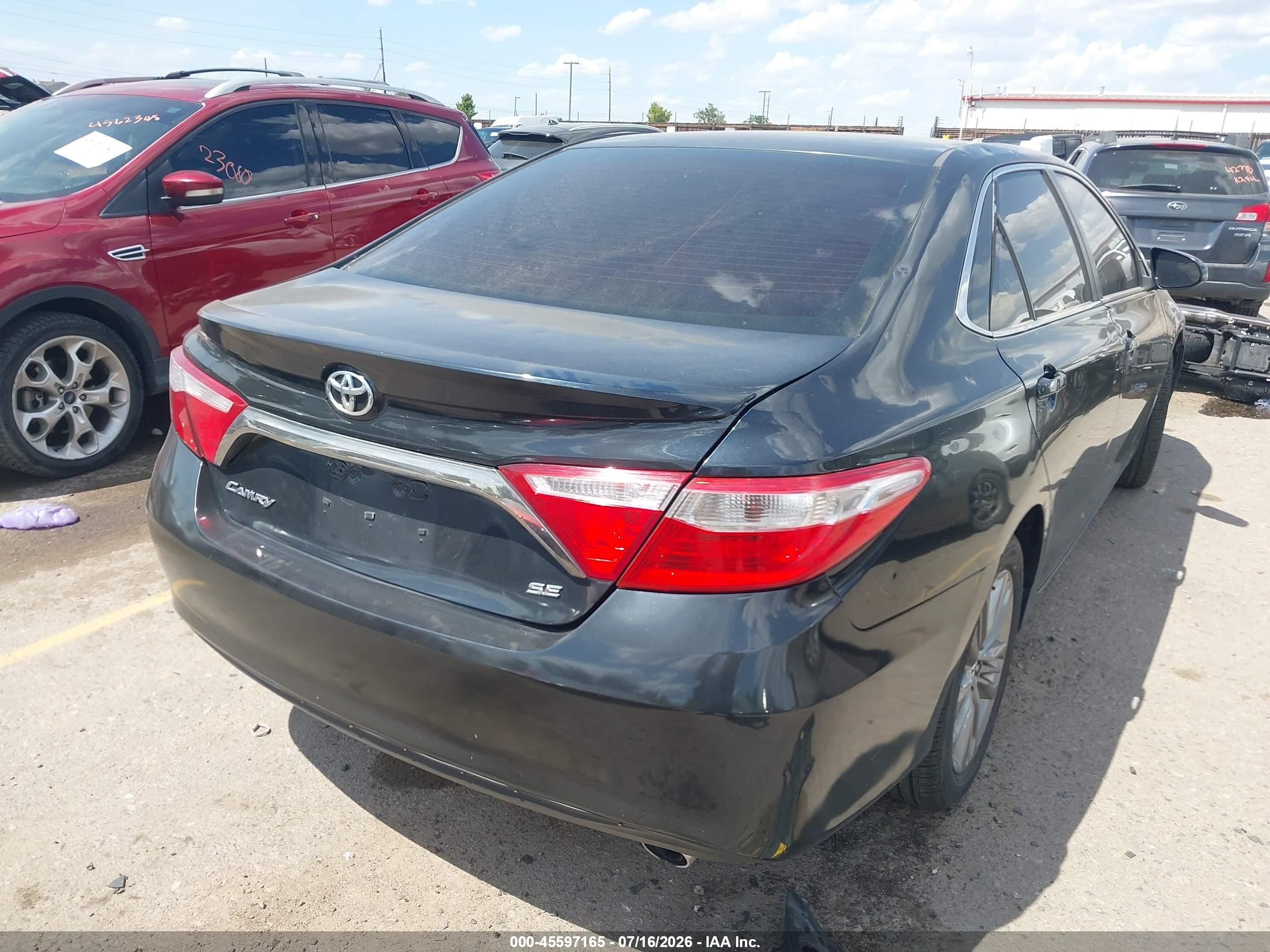 2015 Toyota Camry Se Black vin: 4T1BF1FK4FU033098