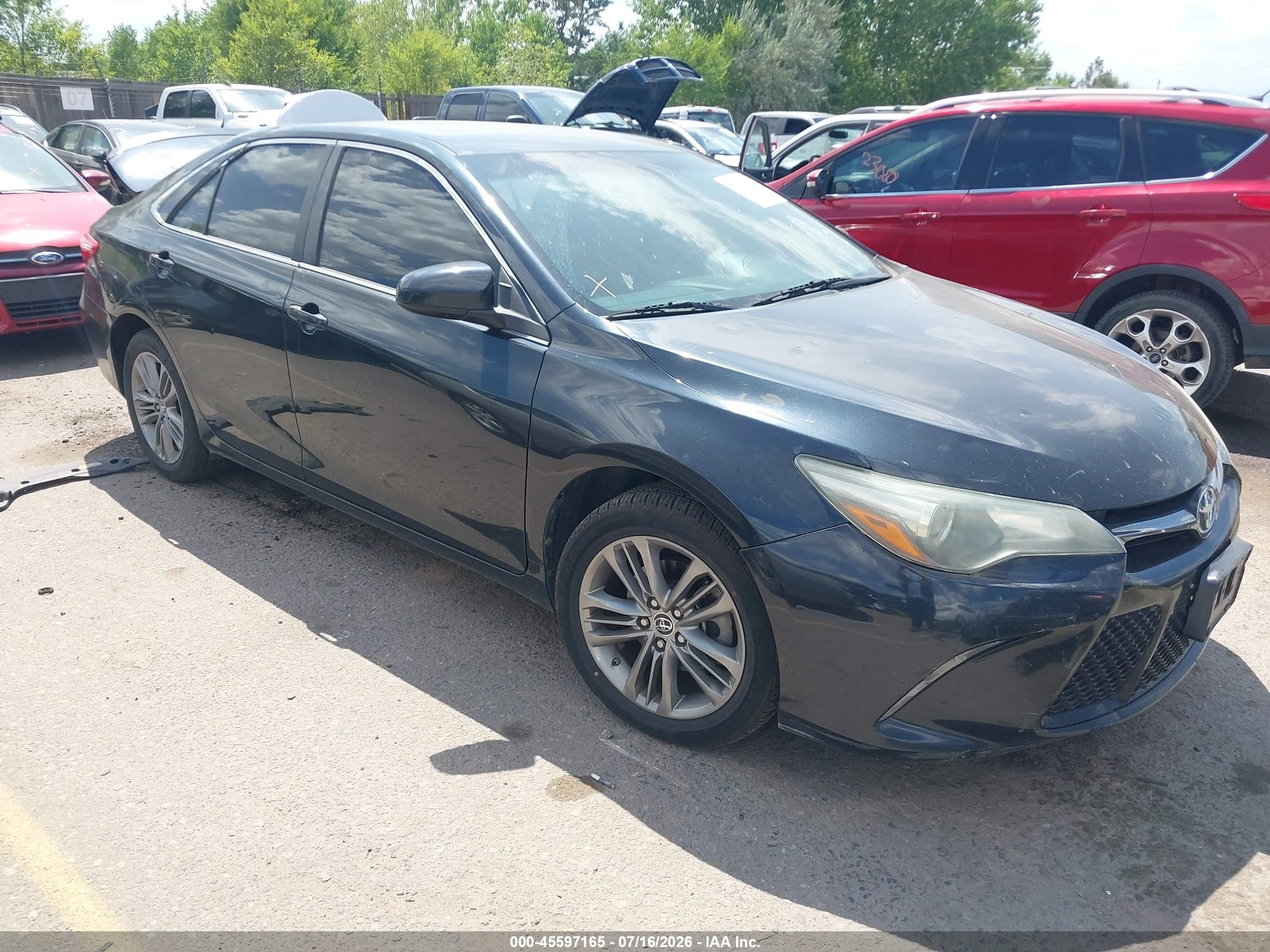 2015 Toyota Camry Se Black vin: 4T1BF1FK4FU033098