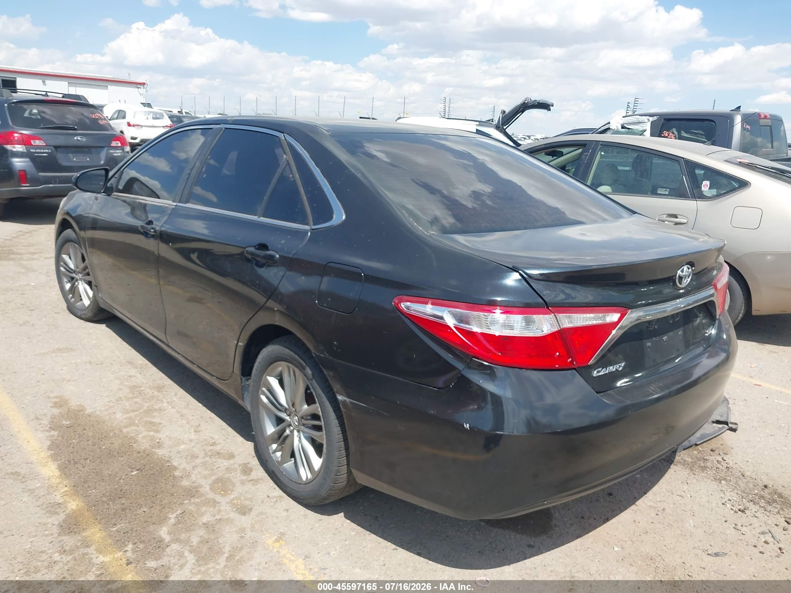 2015 Toyota Camry Se Black vin: 4T1BF1FK4FU033098