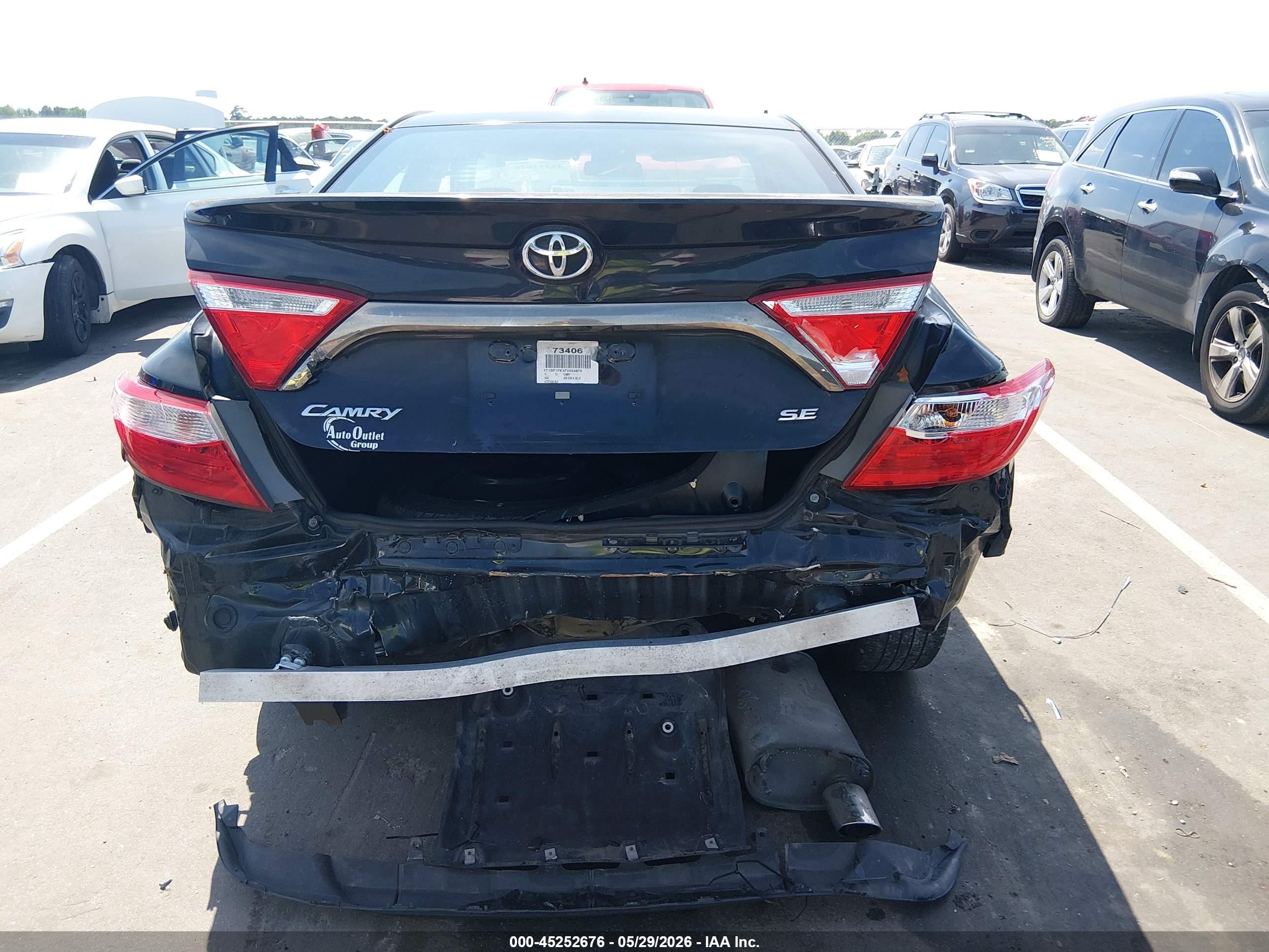 2015 Toyota Camry Se White vin: 4T1BF1FK4FU053870
