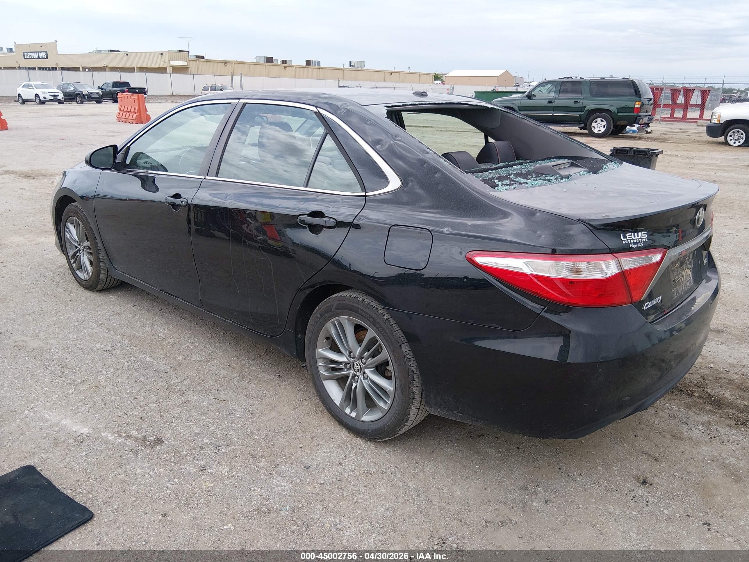 2015 Toyota Camry Se Black vin: 4T1BF1FK4FU057322