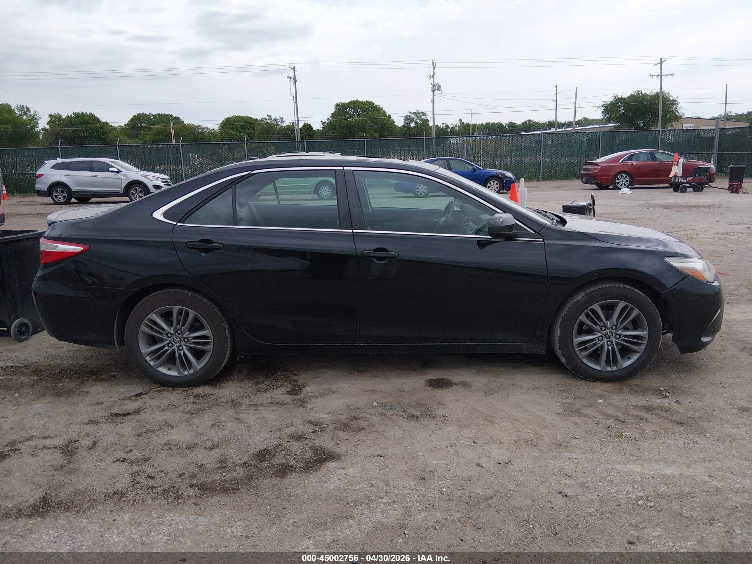 2015 Toyota Camry Se Black vin: 4T1BF1FK4FU057322