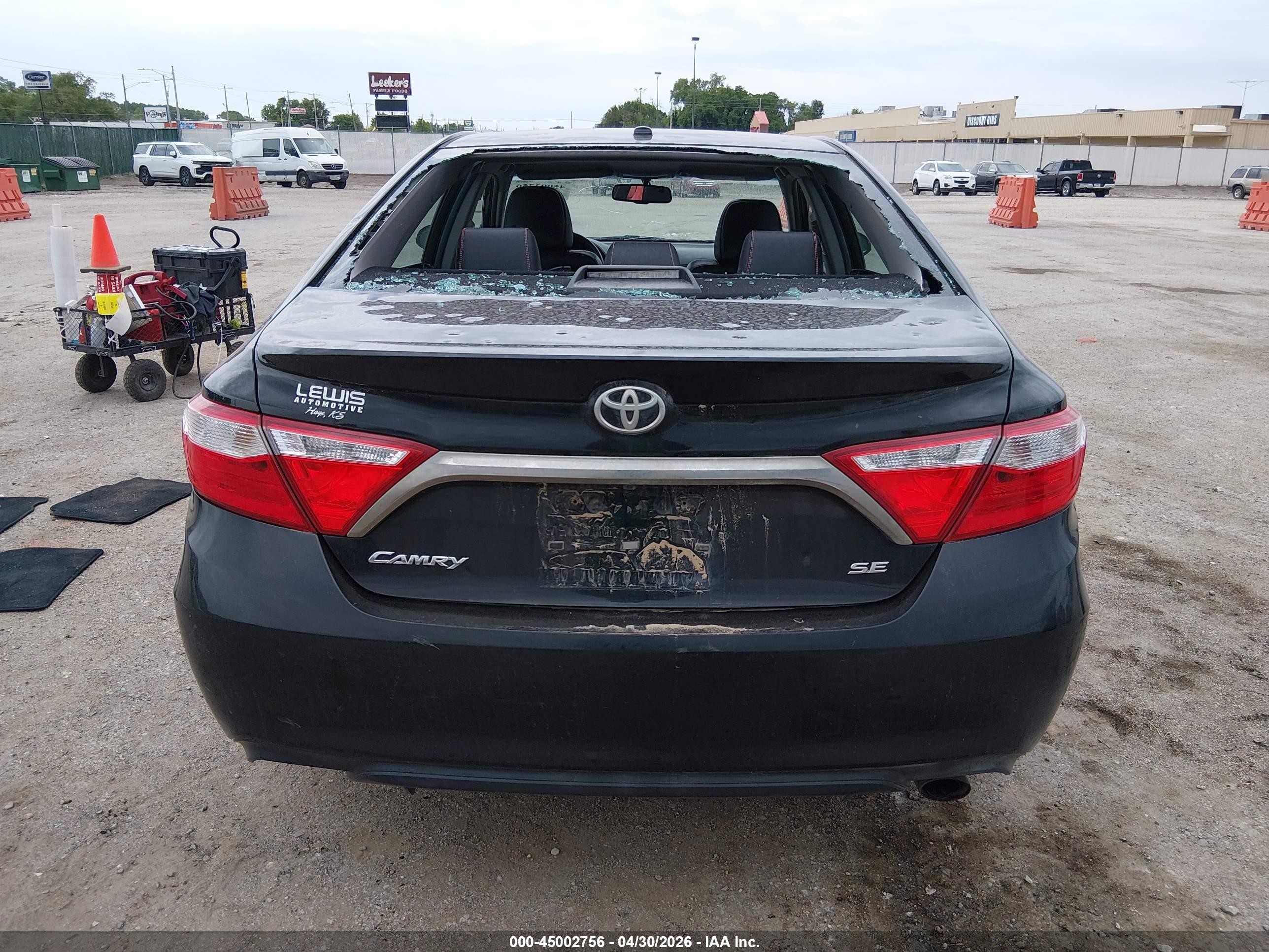 2015 Toyota Camry Se Black vin: 4T1BF1FK4FU057322
