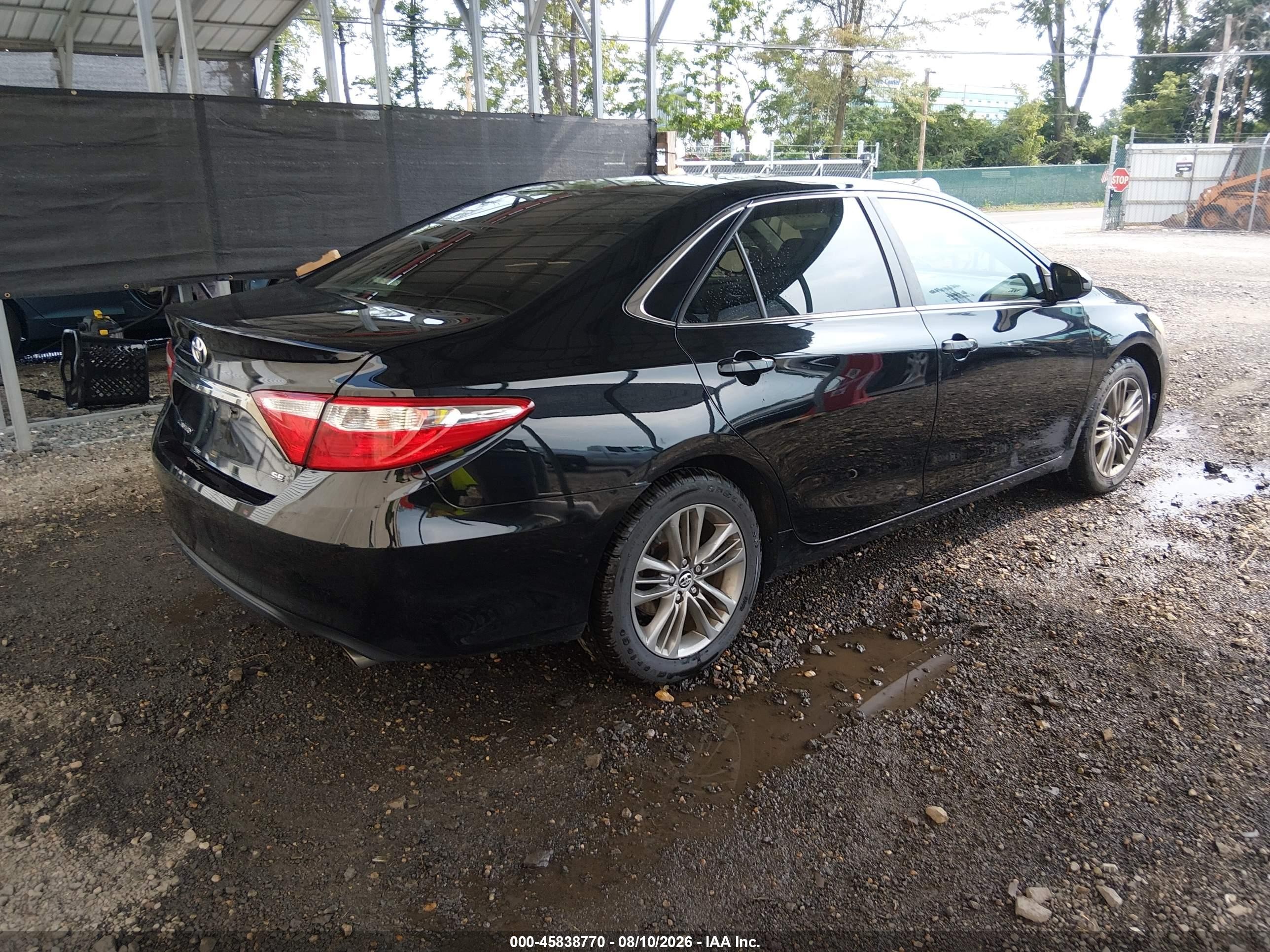 2015 Toyota Camry Se Black vin: 4T1BF1FK4FU058390