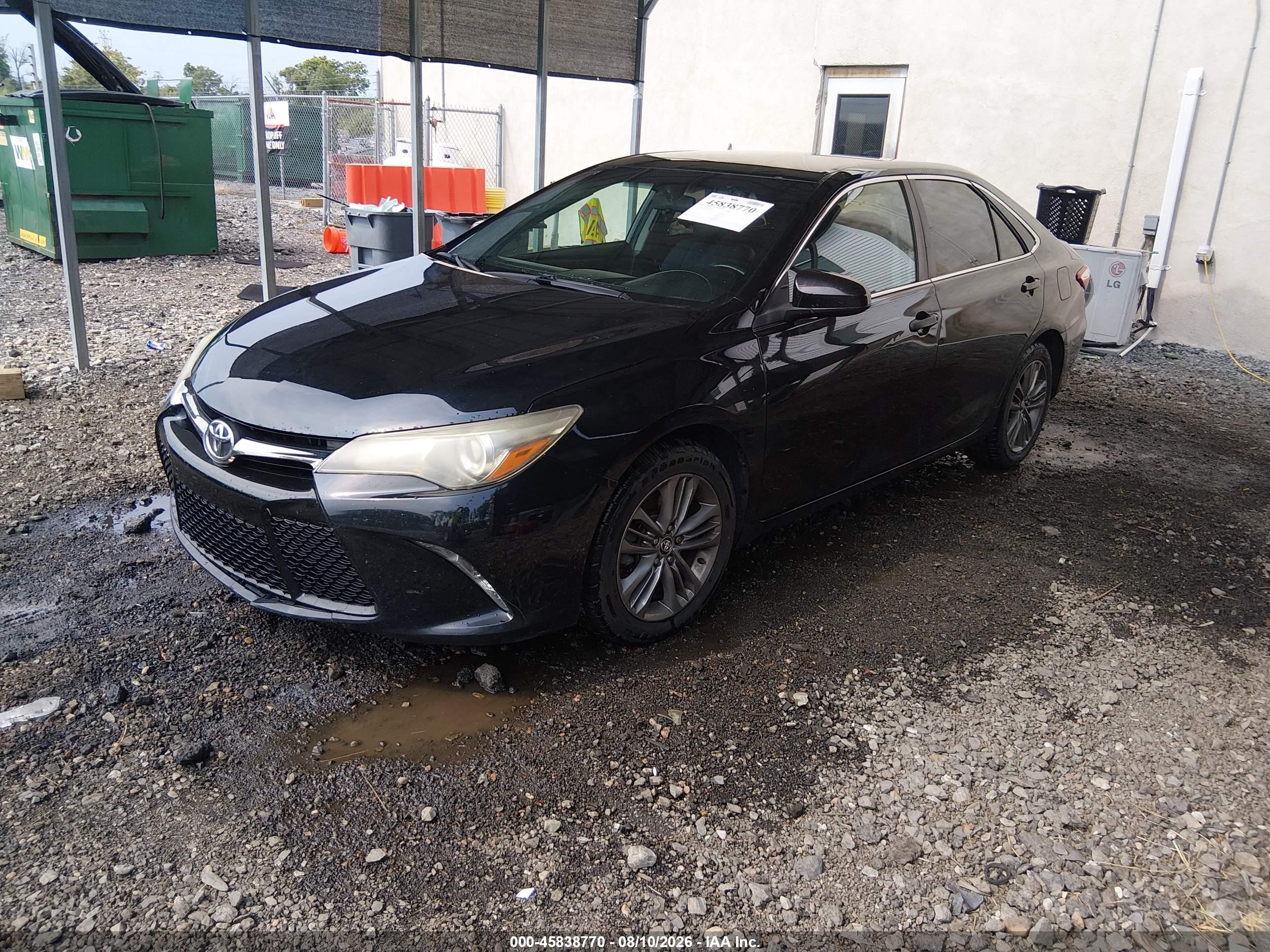 2015 Toyota Camry Se Black vin: 4T1BF1FK4FU058390