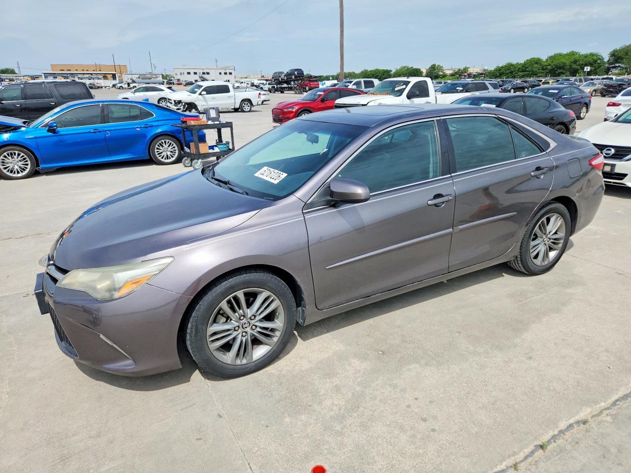 2015 Toyota Camry Se Серый vin: 4T1BF1FK4FU072595