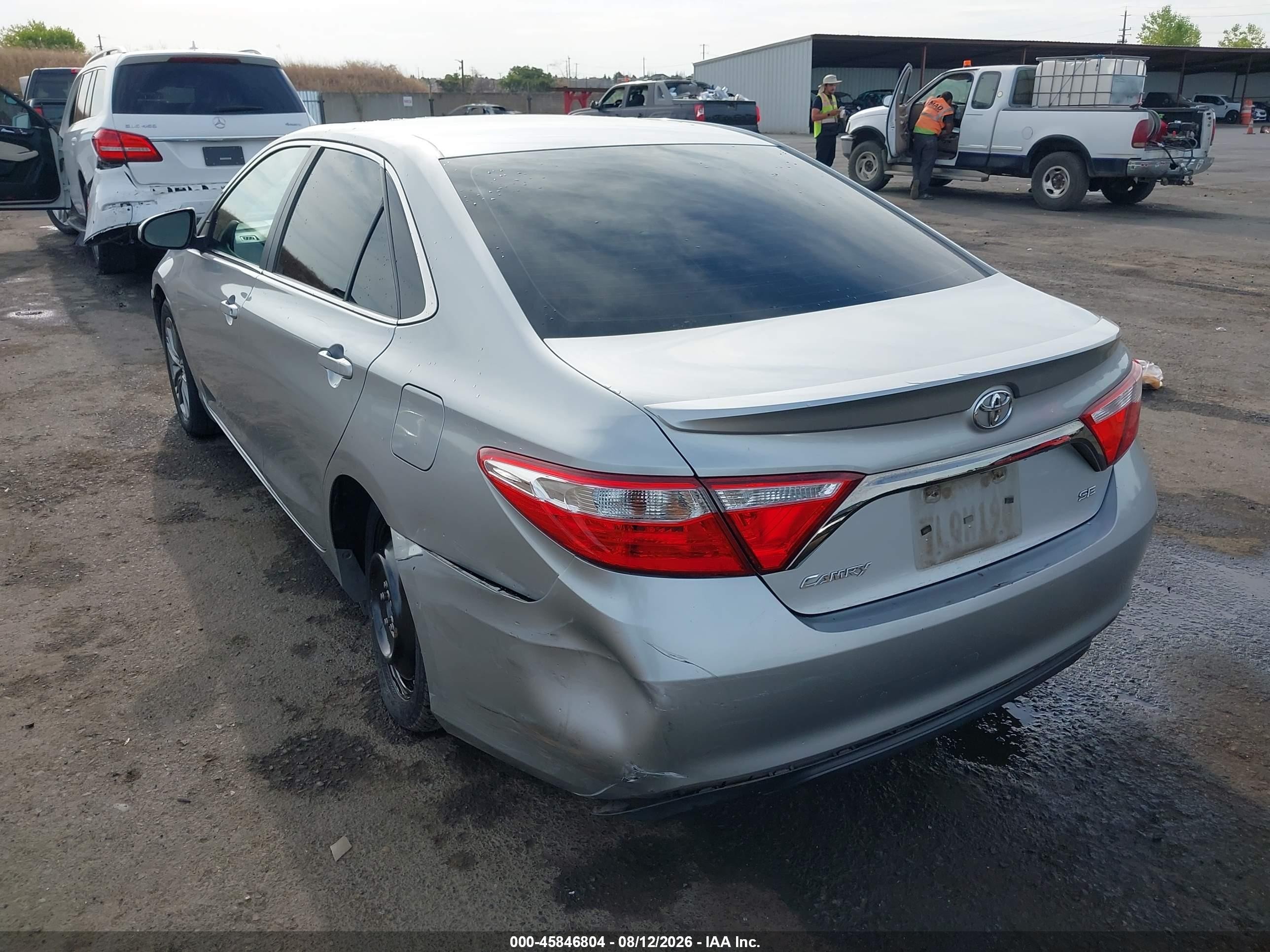 2015 Toyota Camry Se Gray vin: 4T1BF1FK4FU094189