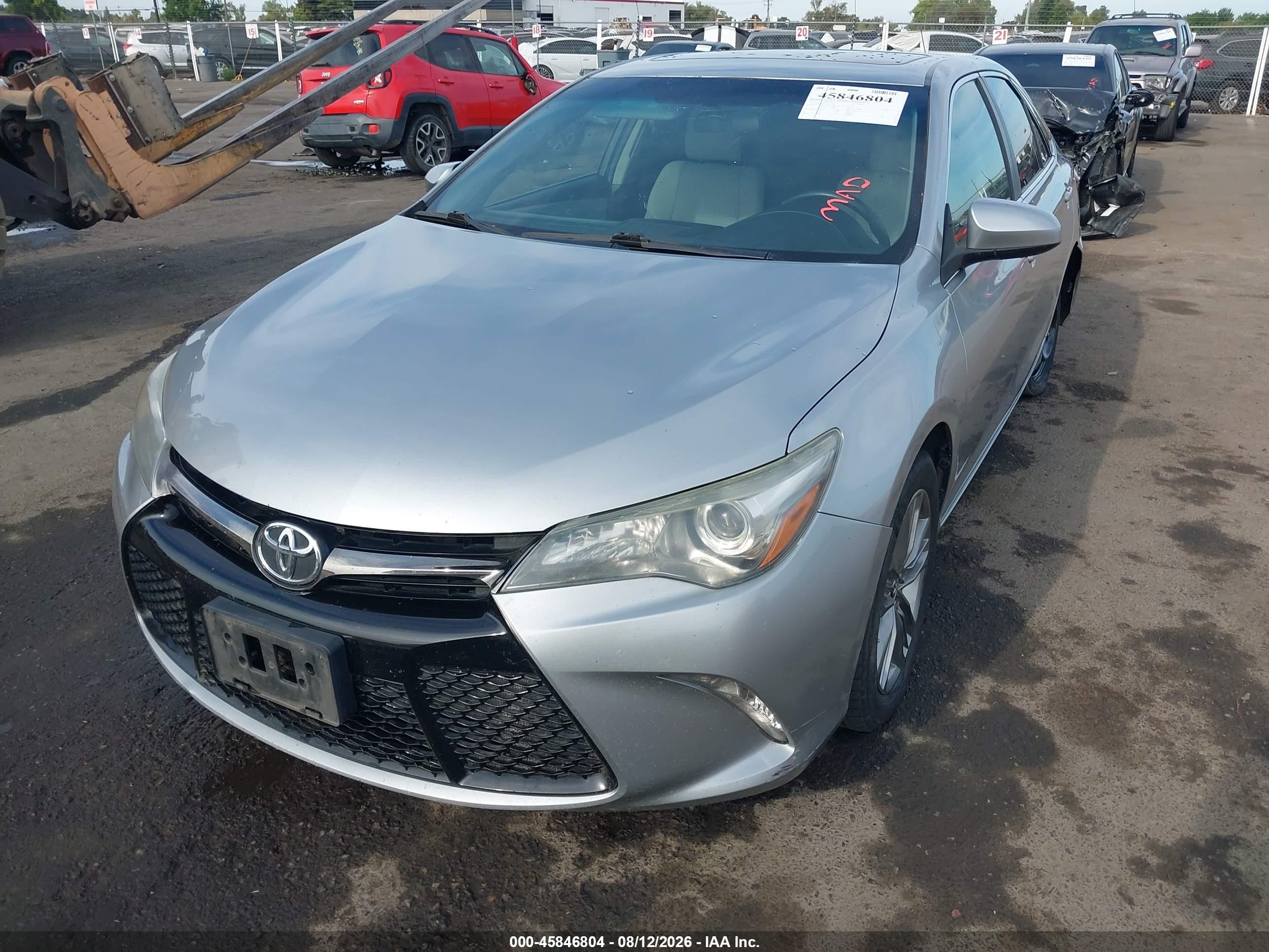 2015 Toyota Camry Se Gray vin: 4T1BF1FK4FU094189
