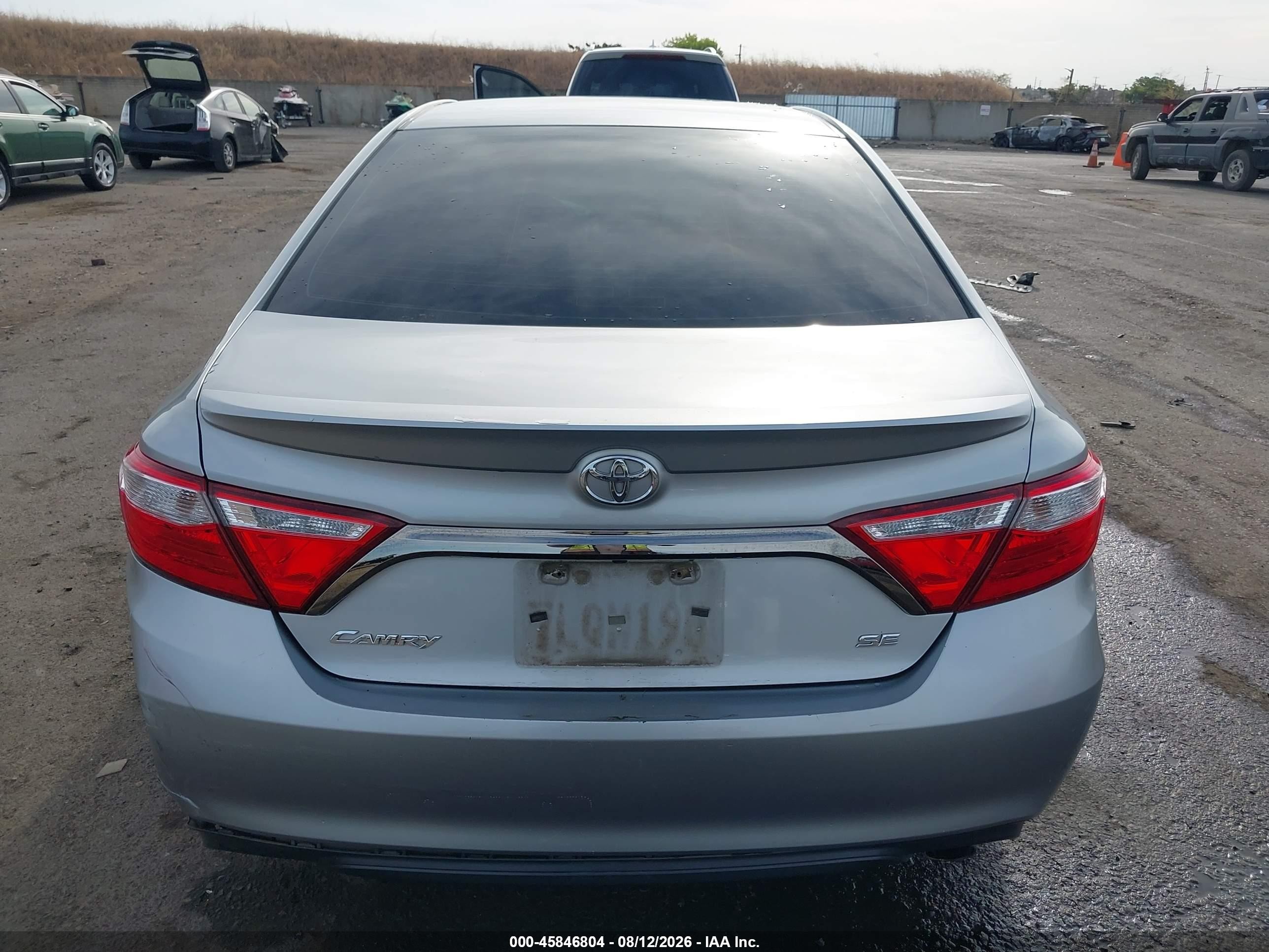 2015 Toyota Camry Se Gray vin: 4T1BF1FK4FU094189