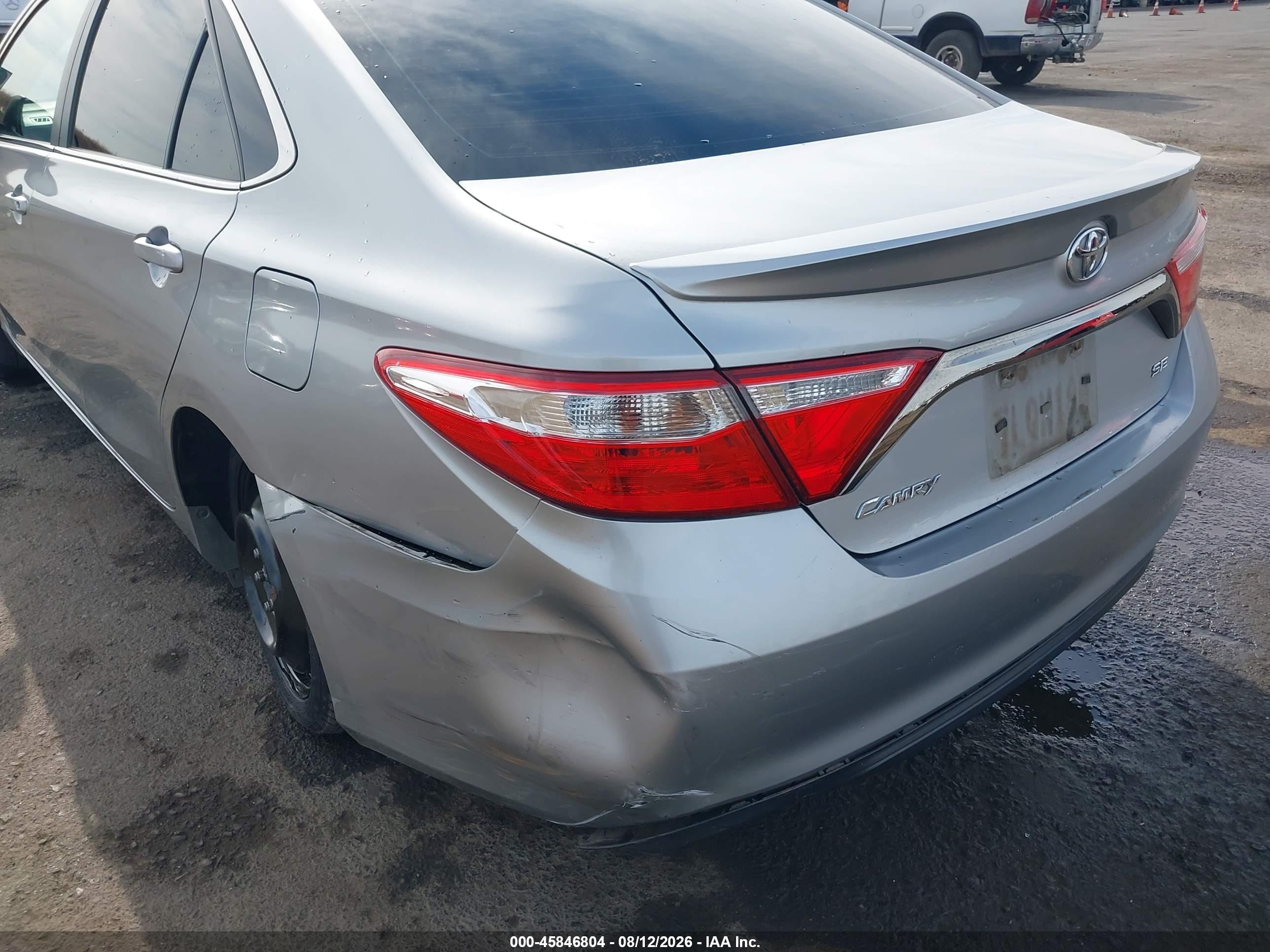 2015 Toyota Camry Se Gray vin: 4T1BF1FK4FU094189