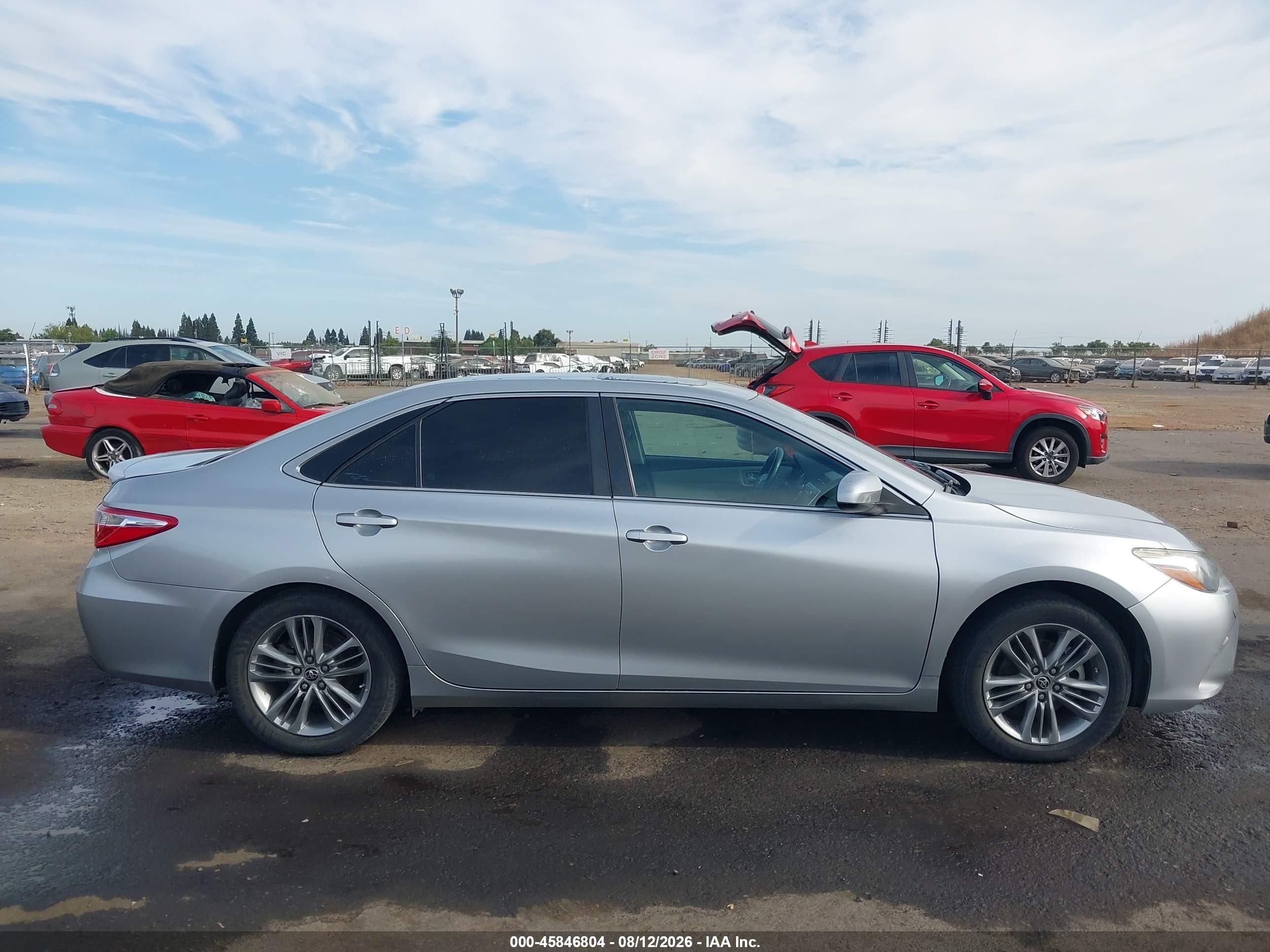 2015 Toyota Camry Se Gray vin: 4T1BF1FK4FU094189