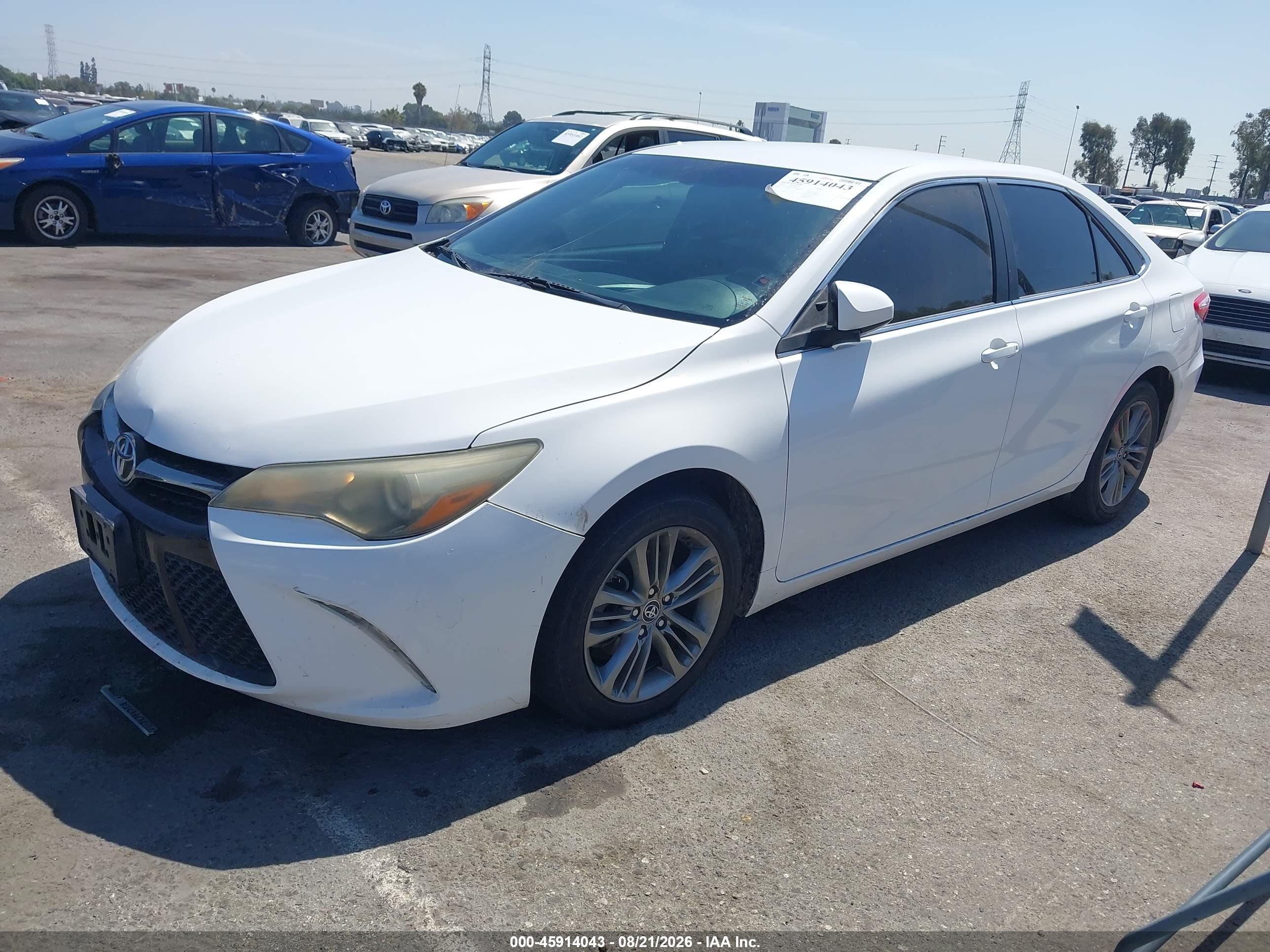 2015 Toyota Camry Se Белый vin: 4T1BF1FK4FU094905