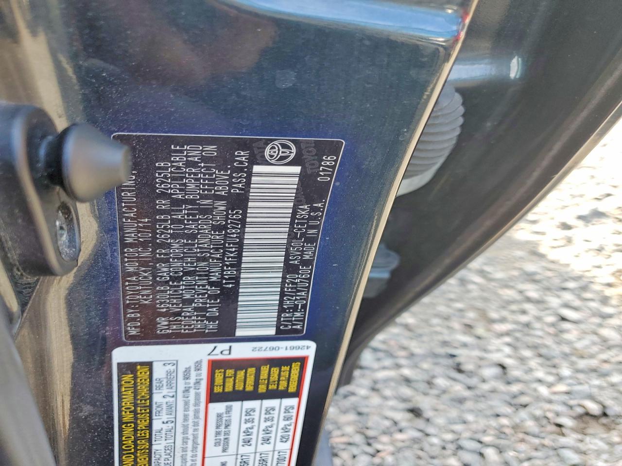 2015 Toyota Camry Se Gray vin: 4T1BF1FK4FU482765