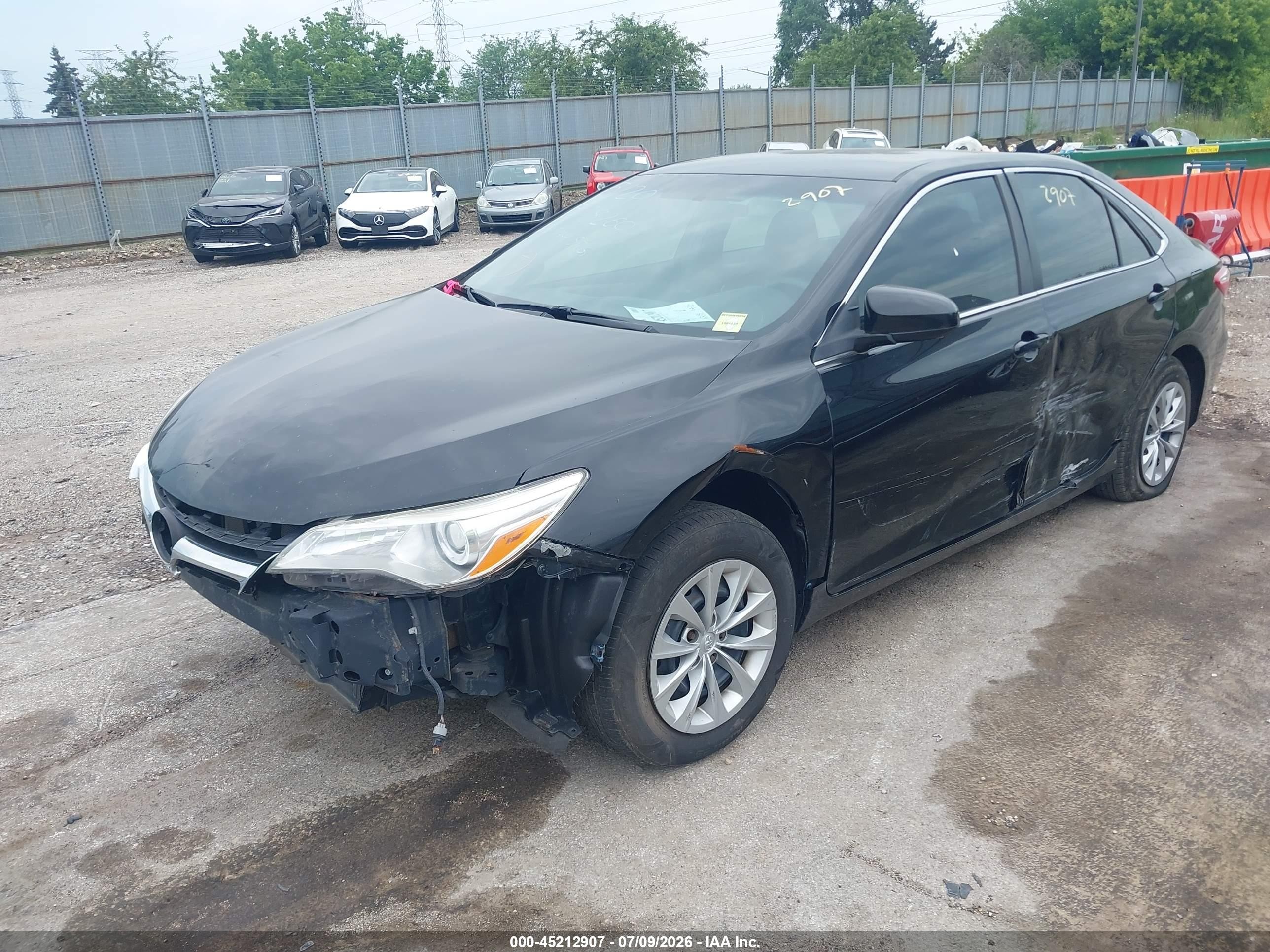 2015 Toyota Camry Le Black vin: 4T1BF1FK4FU878260