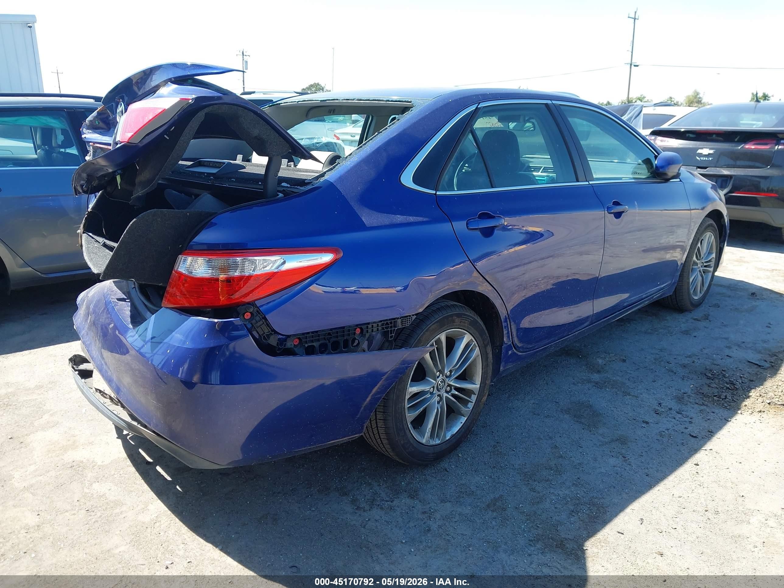 2015 Toyota Camry Se Dark Blue vin: 4T1BF1FK4FU883197
