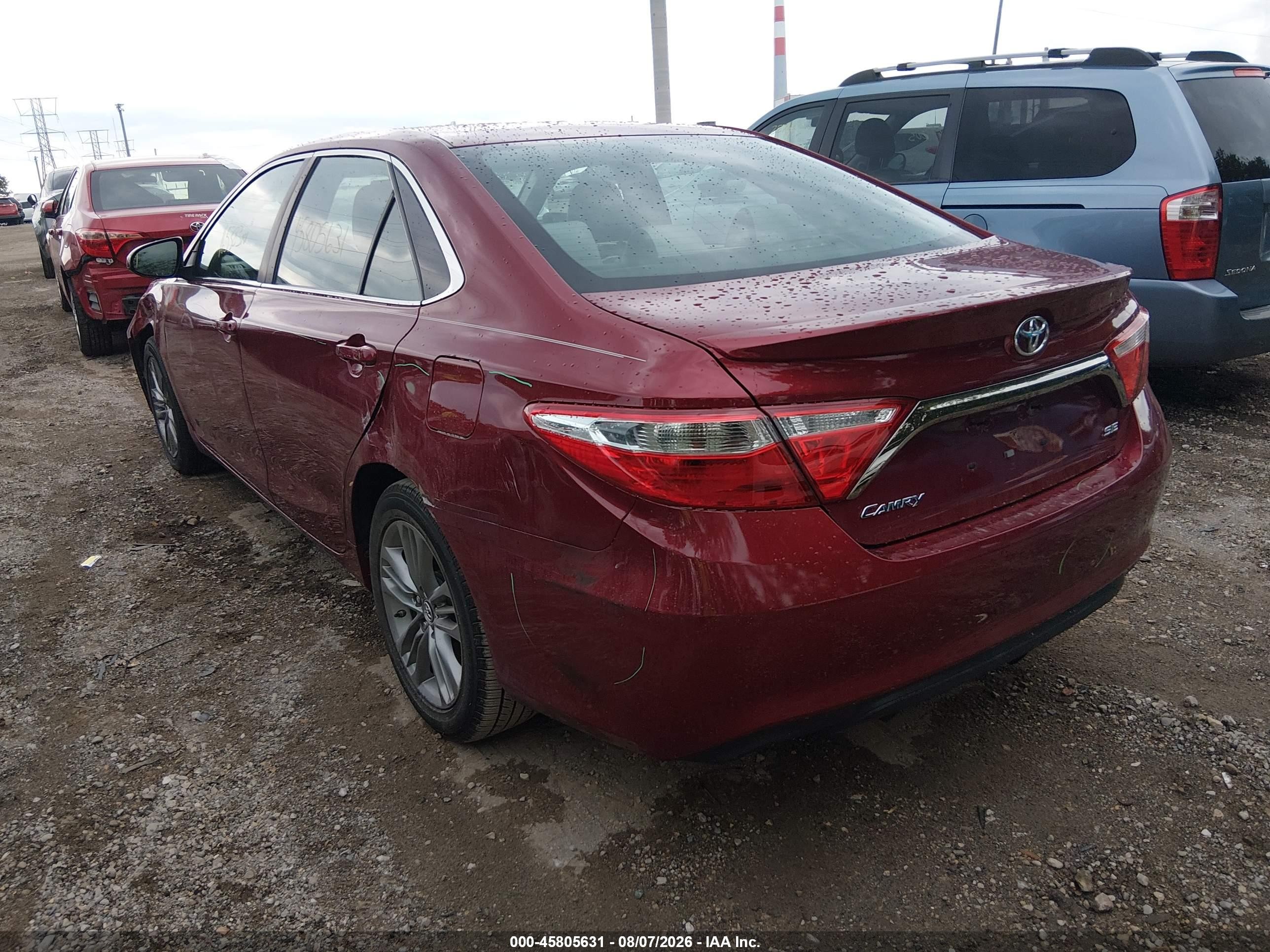 2015 Toyota Camry Se Burgundy vin: 4T1BF1FK4FU910396