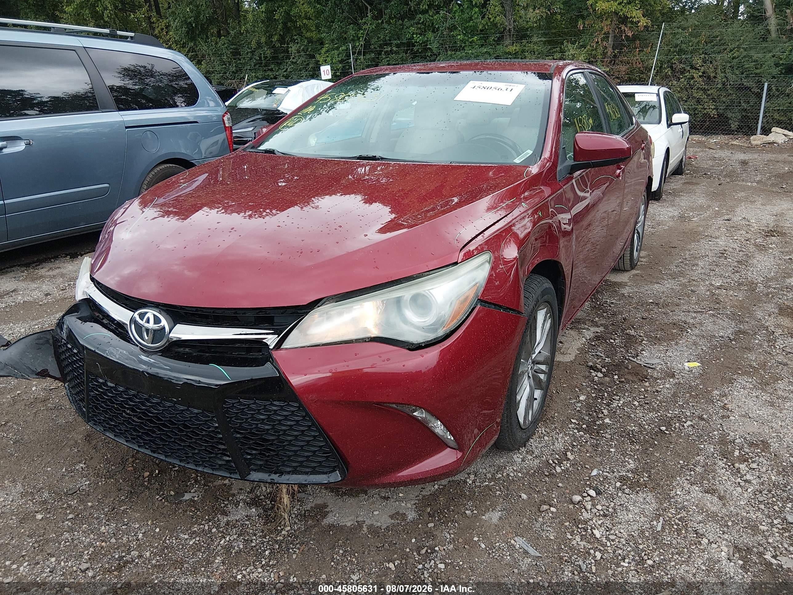 2015 Toyota Camry Se Burgundy vin: 4T1BF1FK4FU910396