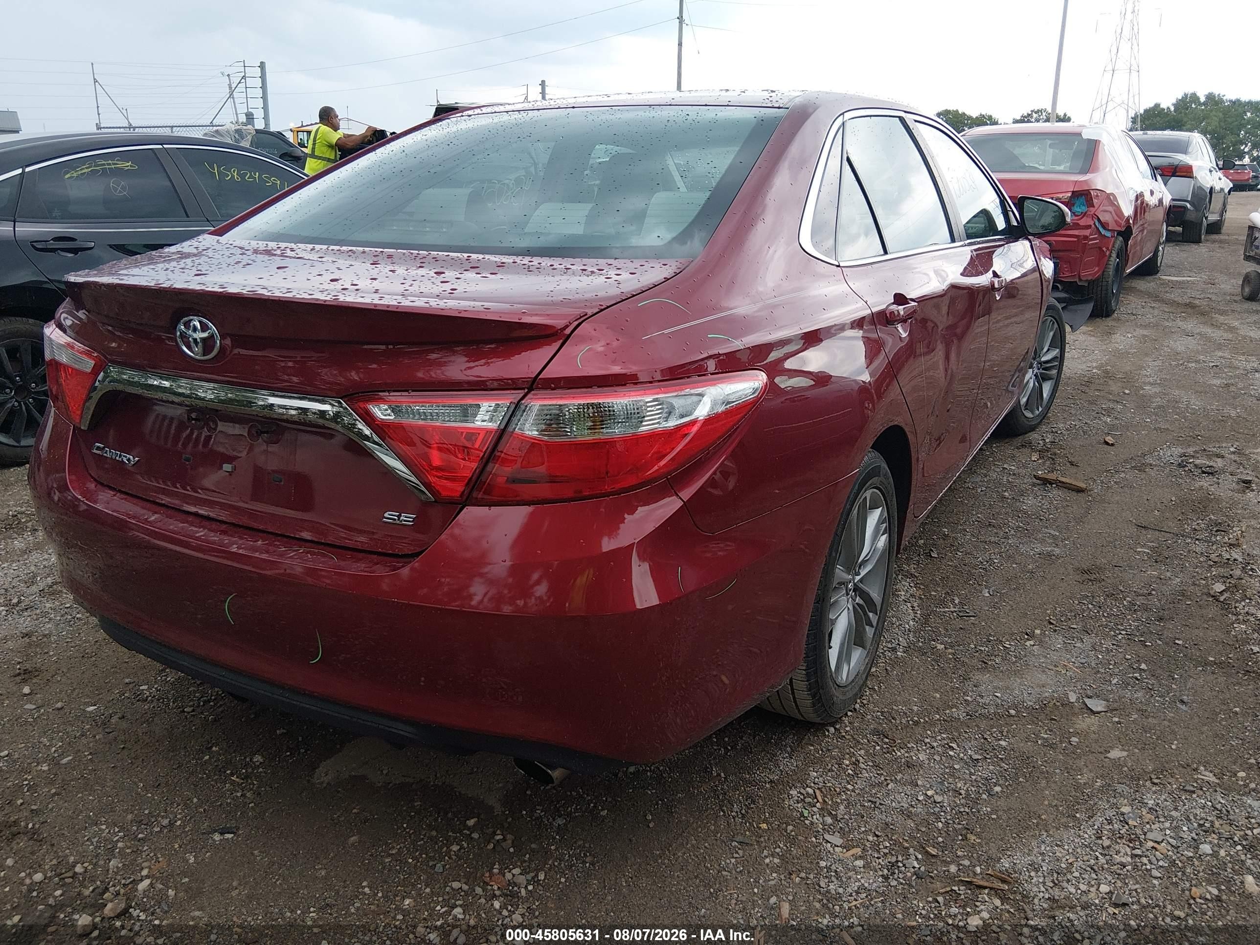 2015 Toyota Camry Se Burgundy vin: 4T1BF1FK4FU910396