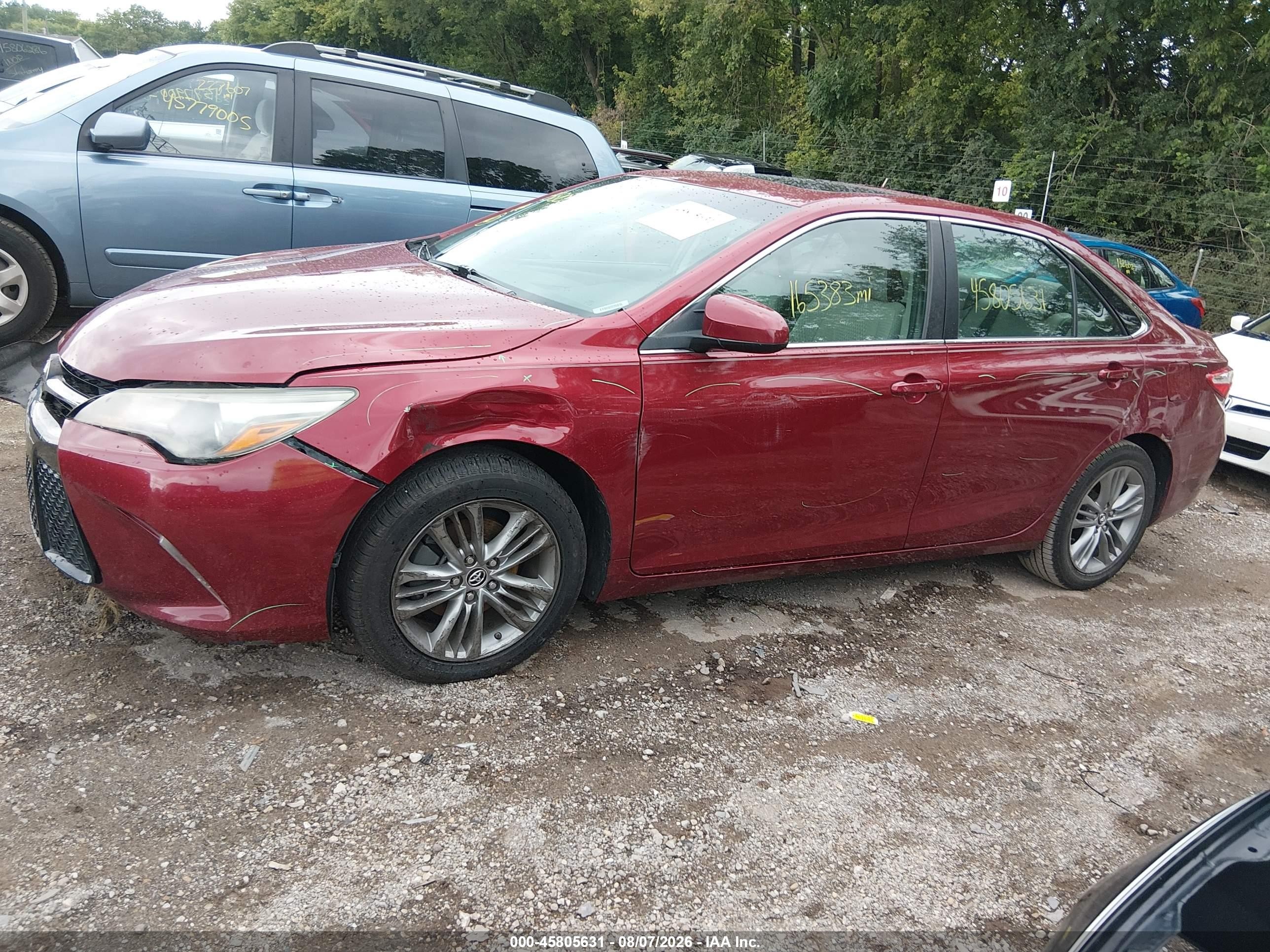 2015 Toyota Camry Se Burgundy vin: 4T1BF1FK4FU910396