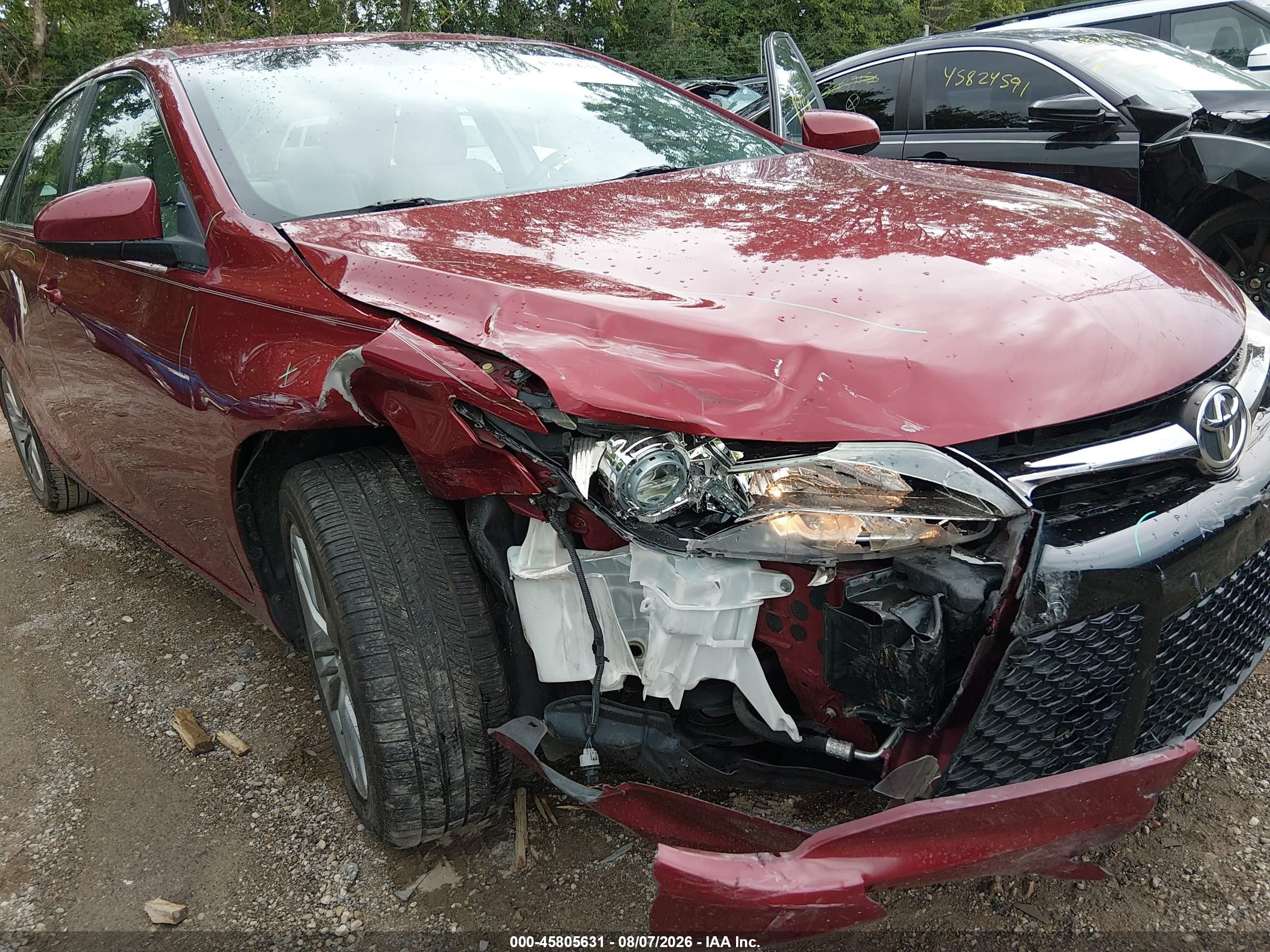 2015 Toyota Camry Se Burgundy vin: 4T1BF1FK4FU910396