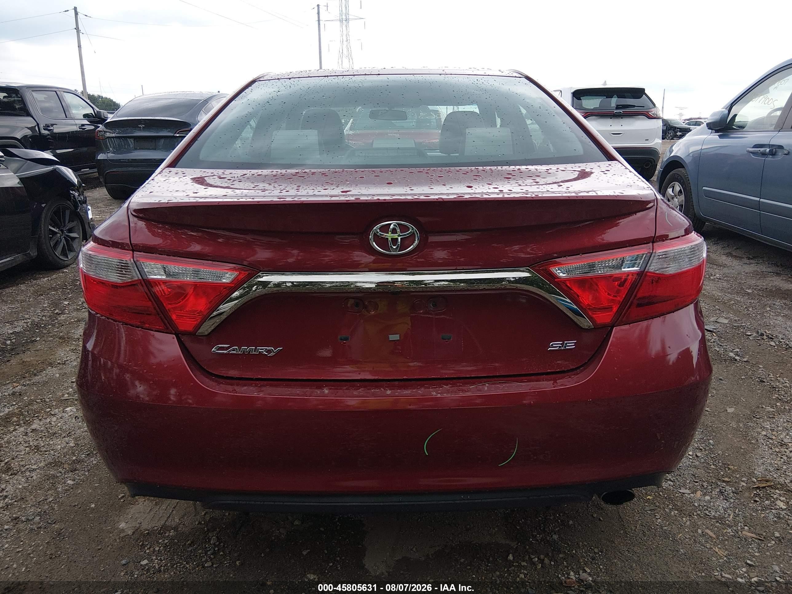 2015 Toyota Camry Se Burgundy vin: 4T1BF1FK4FU910396