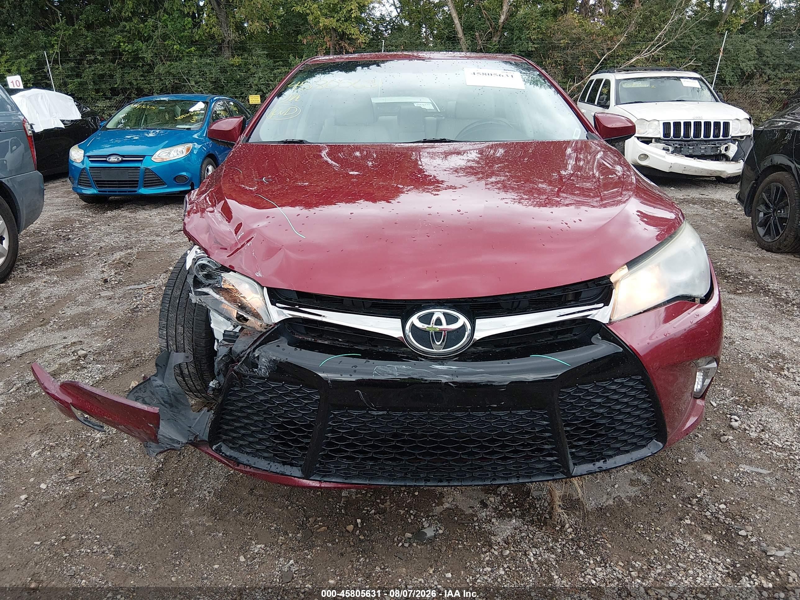 2015 Toyota Camry Se Burgundy vin: 4T1BF1FK4FU910396
