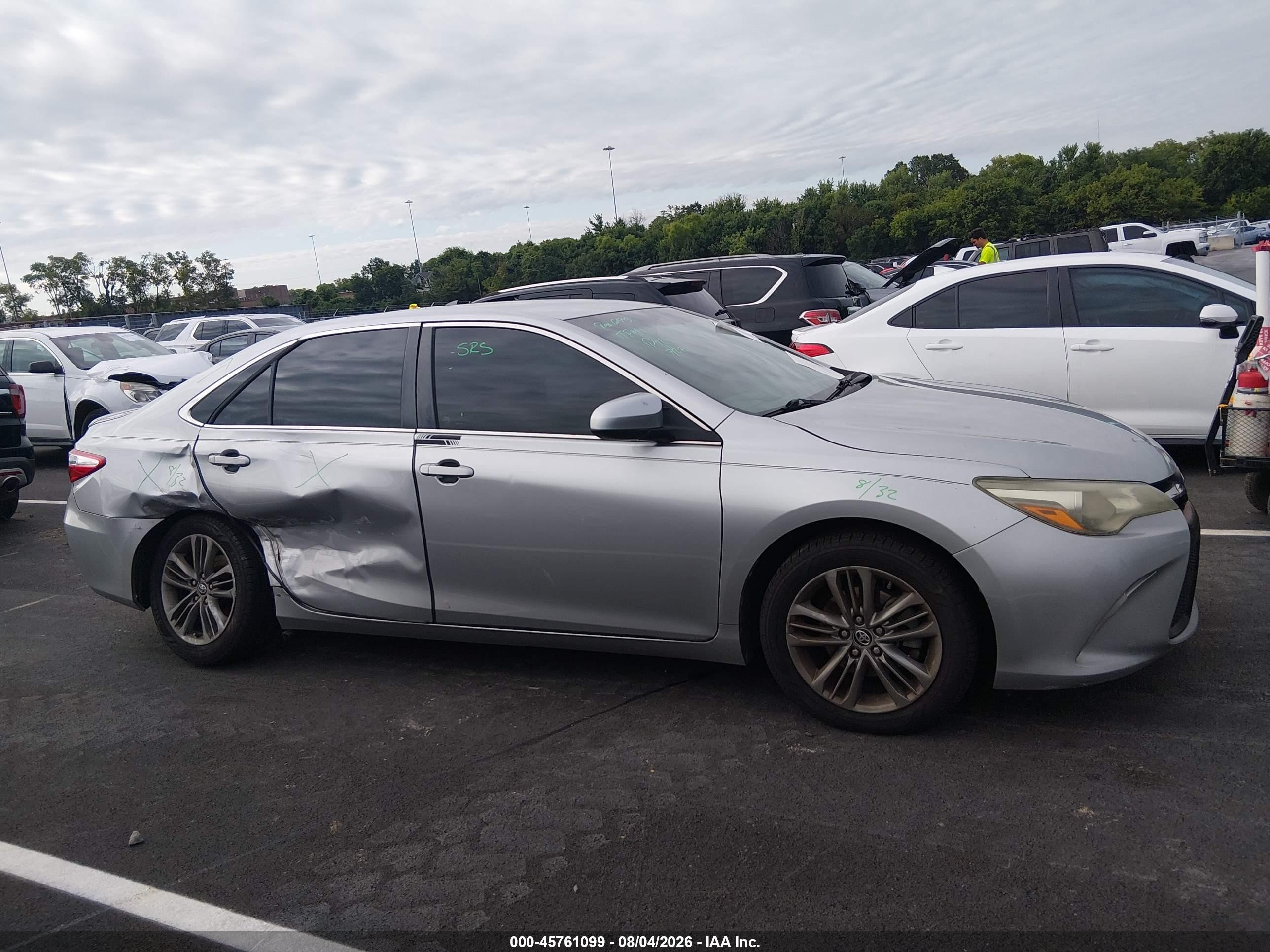 2015 Toyota Camry Se Gray vin: 4T1BF1FK4FU941213