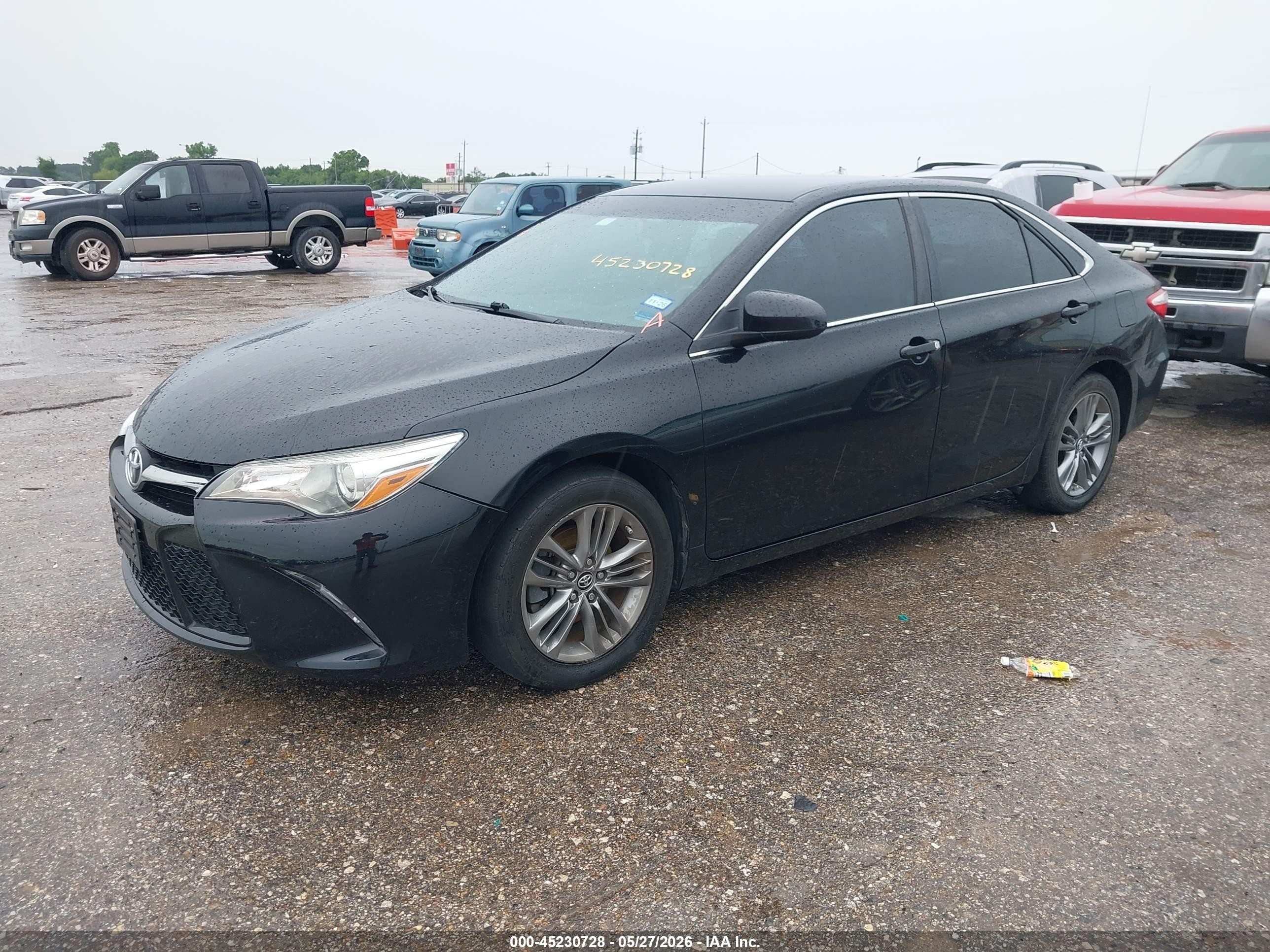 2016 Toyota Camry Se Black vin: 4T1BF1FK4GU235876