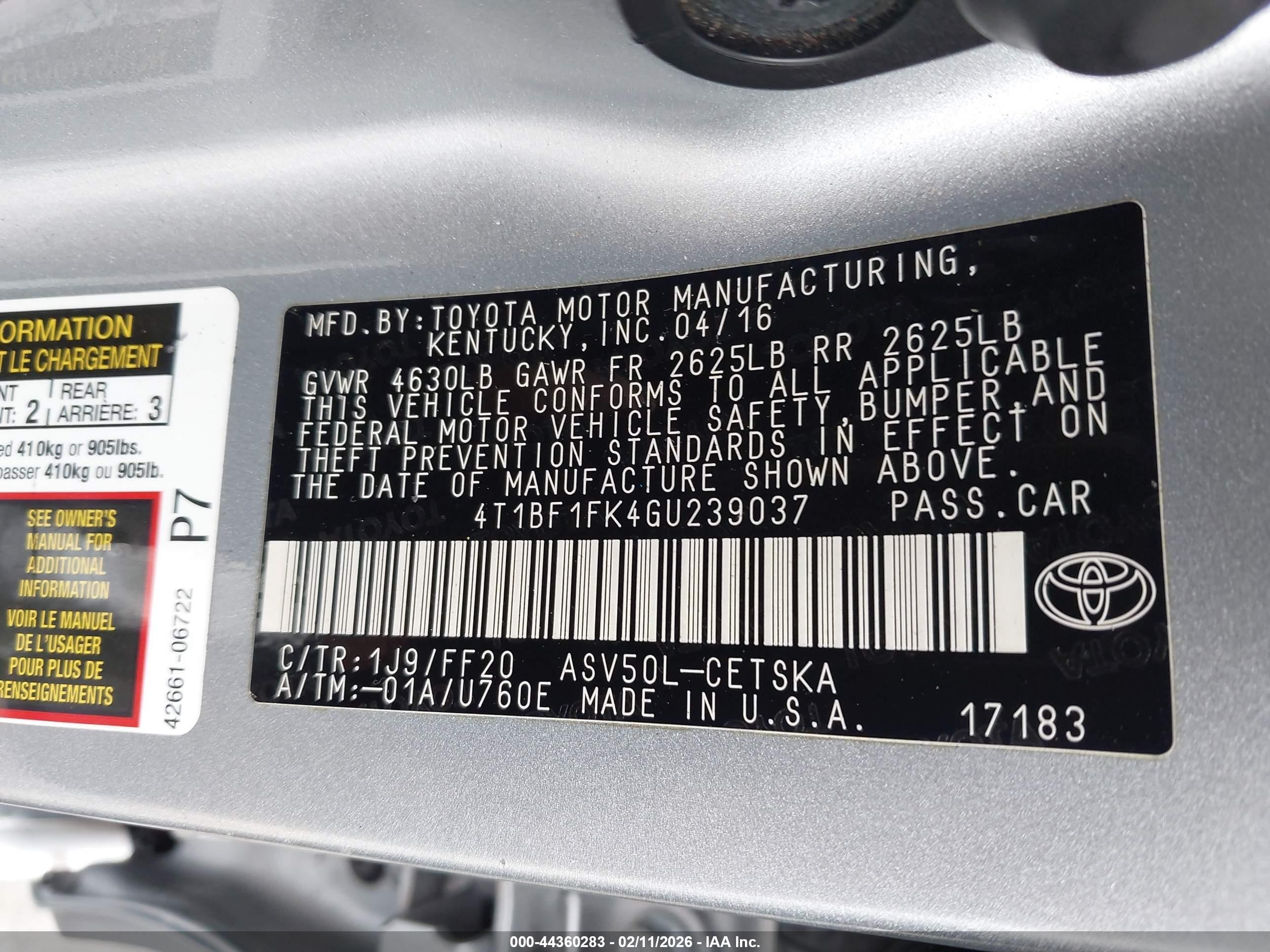 2016 Toyota Camry Se Silver vin: 4T1BF1FK4GU239037