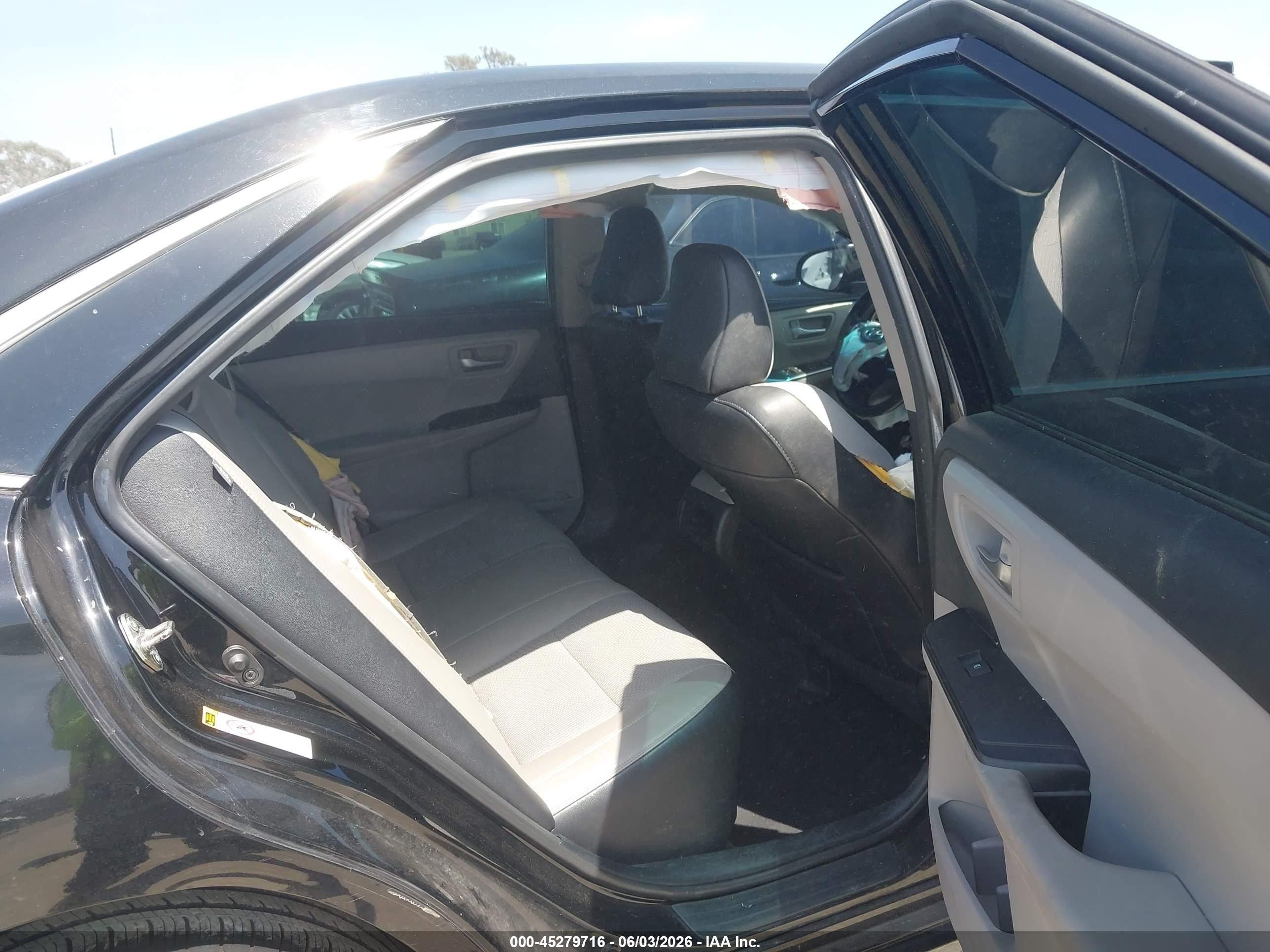 2016 Toyota Camry Se Black vin: 4T1BF1FK4GU582429