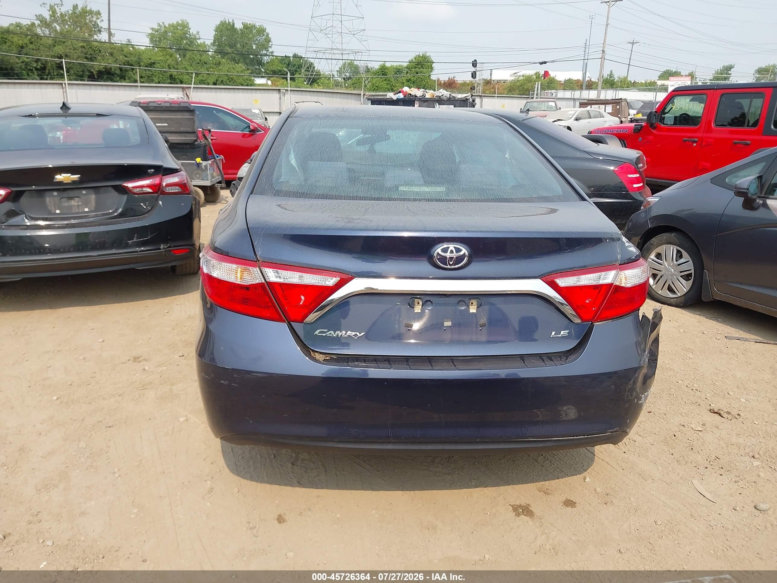2017 Toyota Camry Le Dark Blue vin: 4T1BF1FK4HU759174