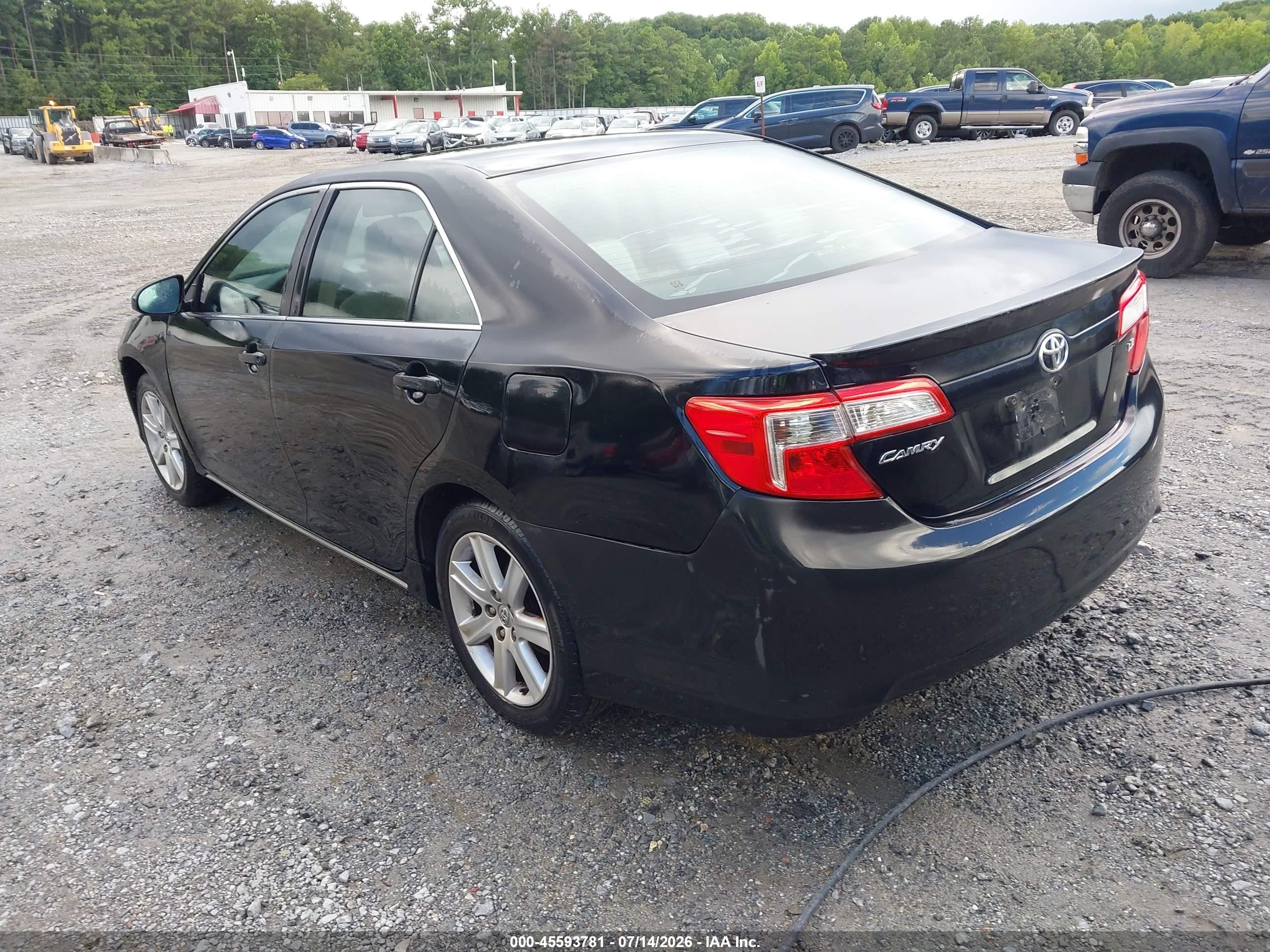 2012 Toyota Camry Le Black vin: 4T1BF1FK5CU006259