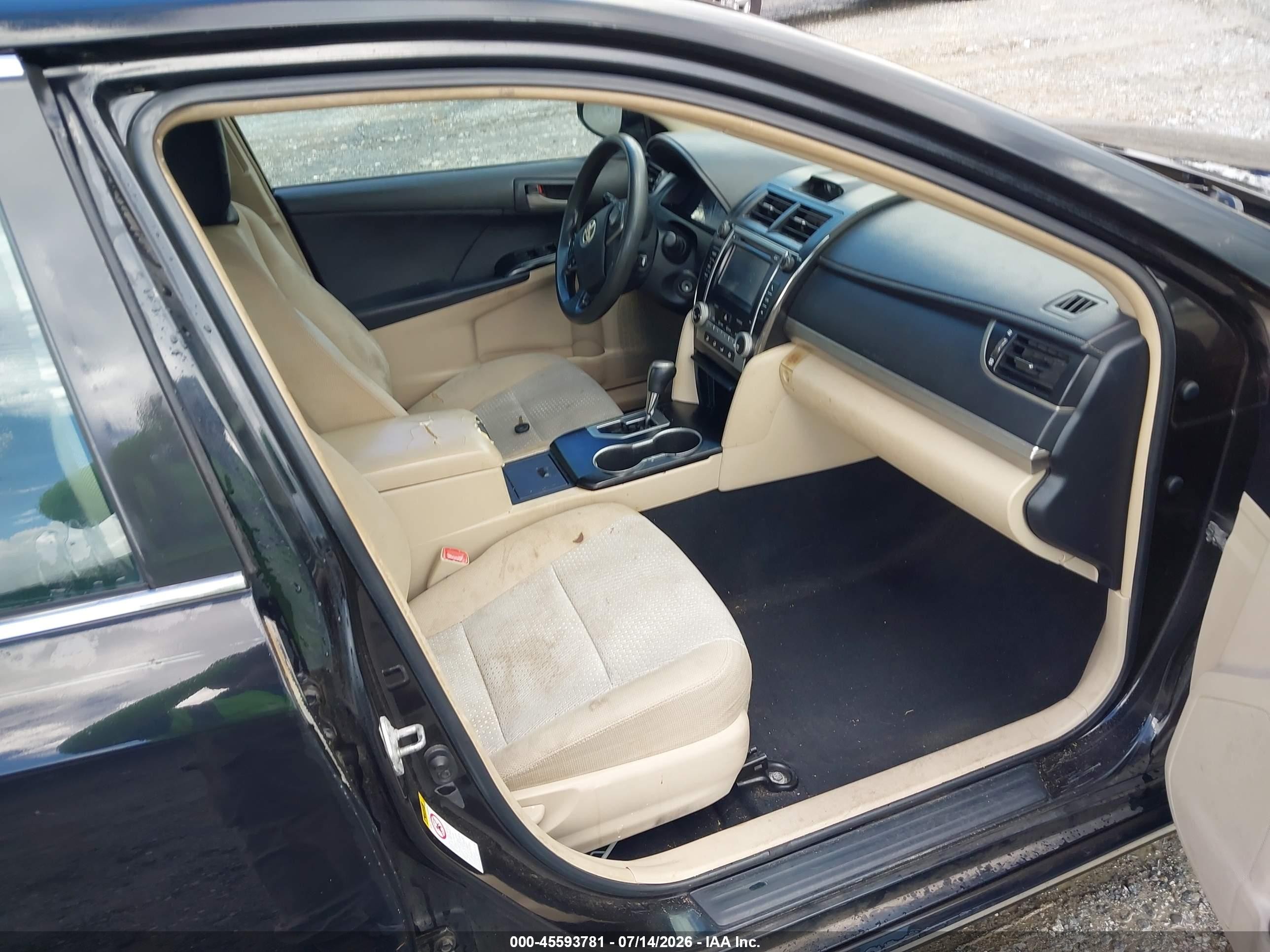 2012 Toyota Camry Le Black vin: 4T1BF1FK5CU006259