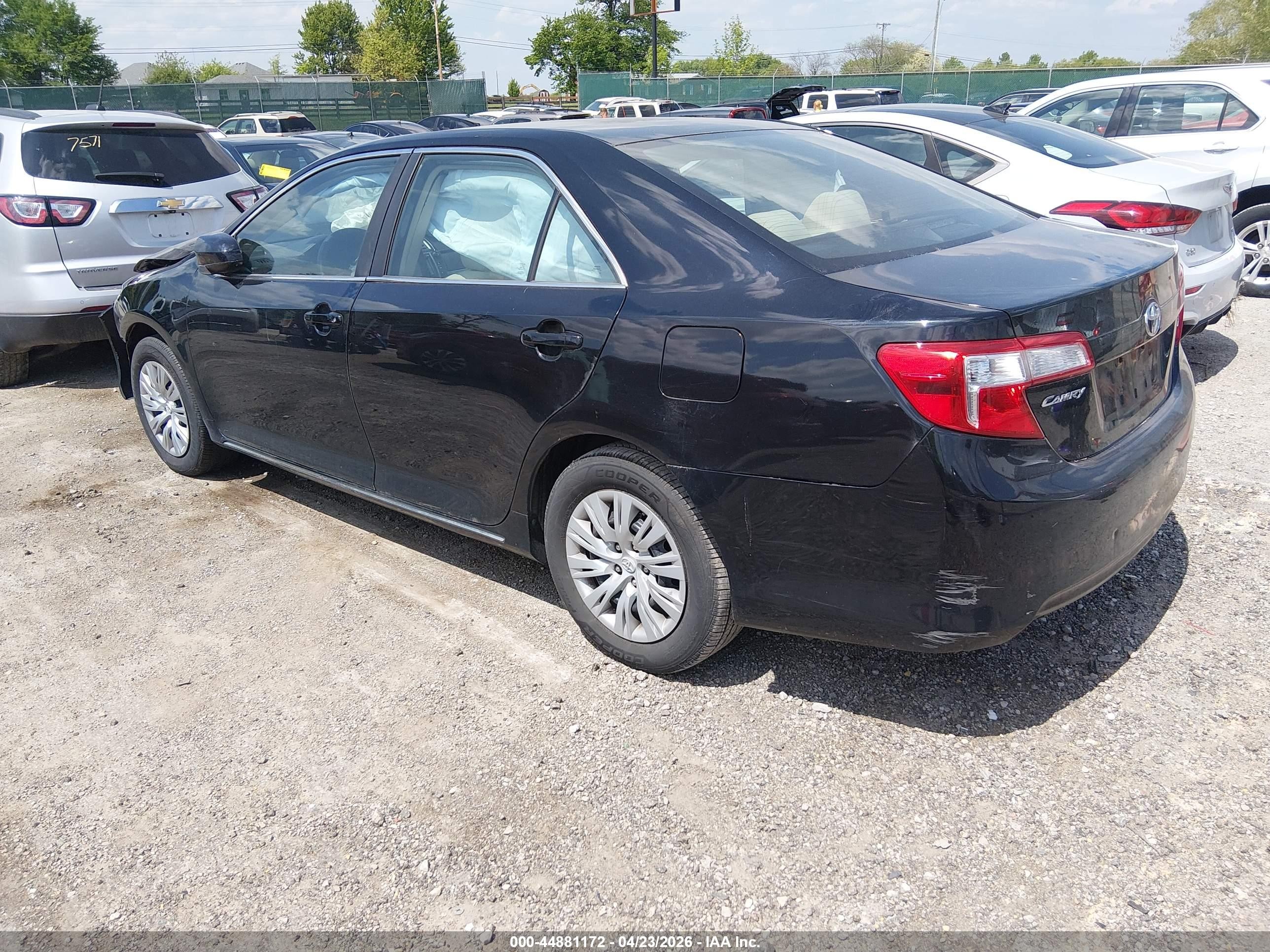 2012 Toyota Camry Le Black vin: 4T1BF1FK5CU012224