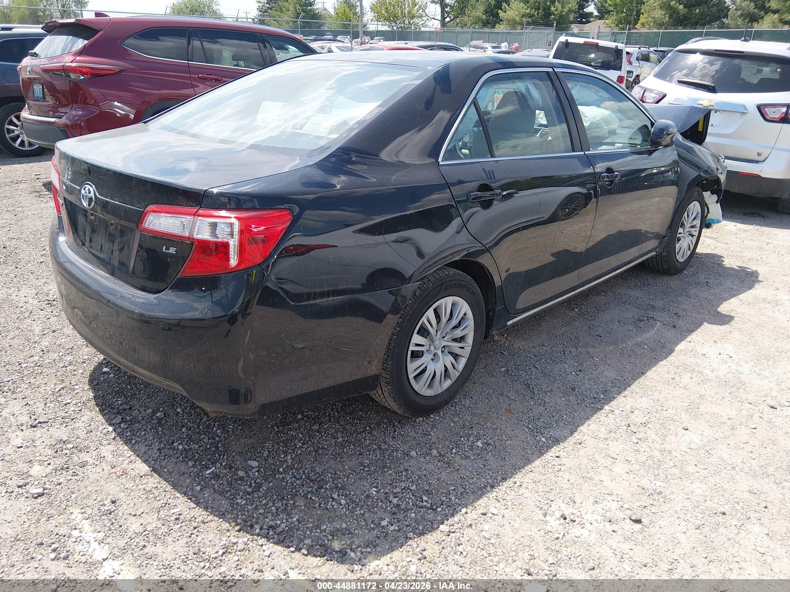 2012 Toyota Camry Le Black vin: 4T1BF1FK5CU012224