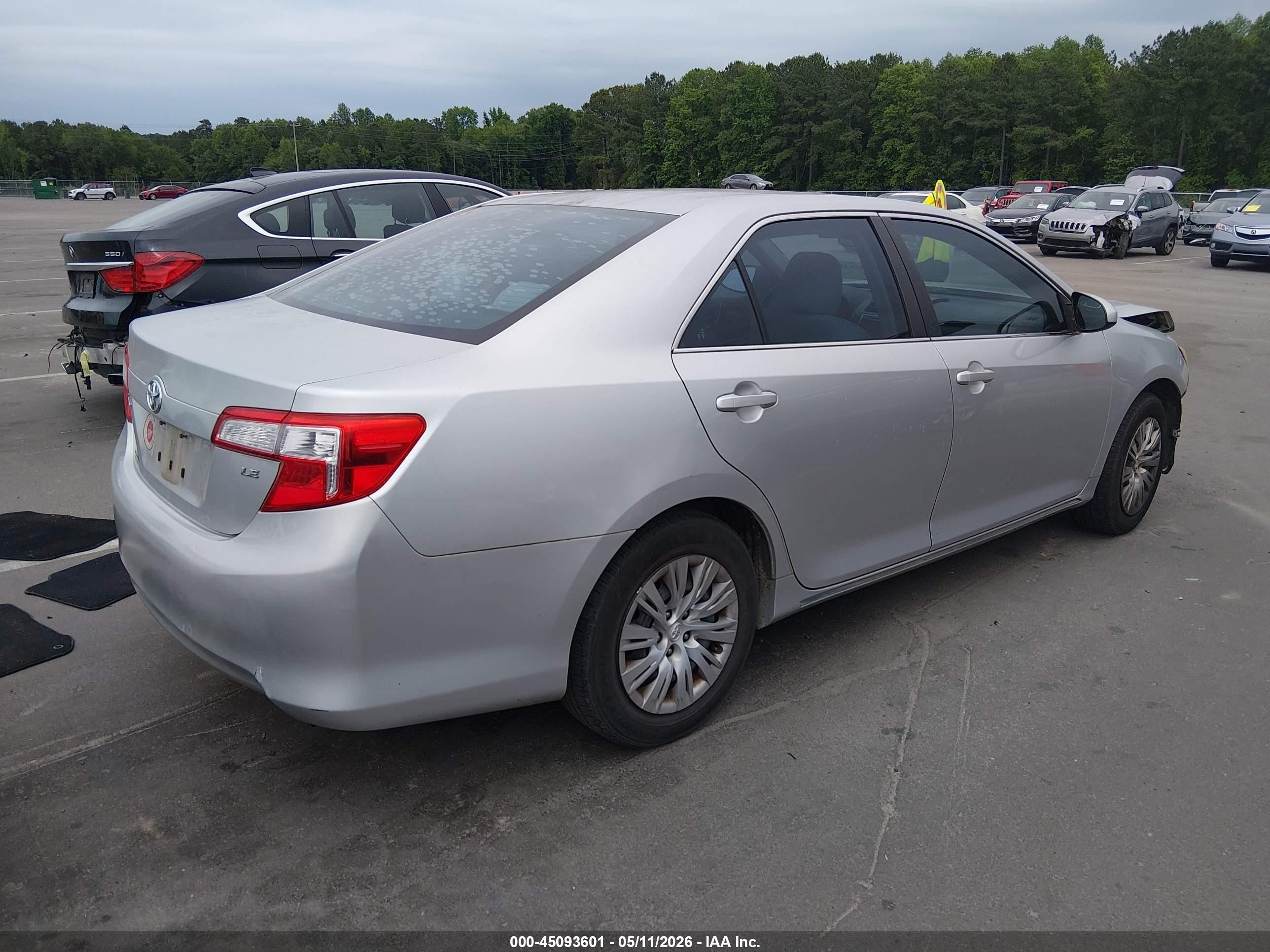 2012 Toyota Camry Le Silver vin: 4T1BF1FK5CU024888