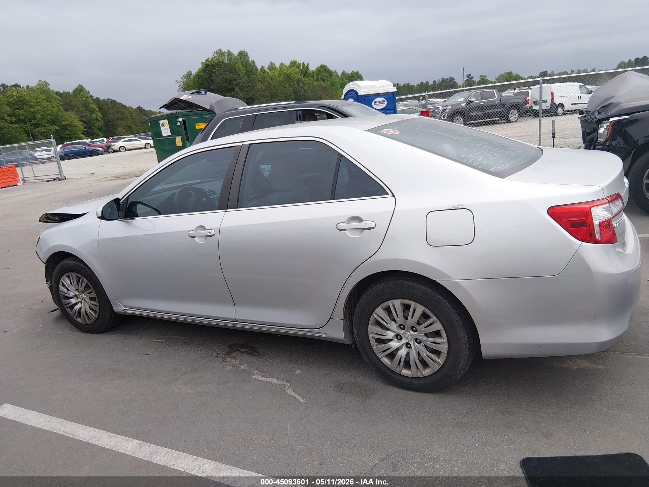 2012 Toyota Camry Le Silver vin: 4T1BF1FK5CU024888