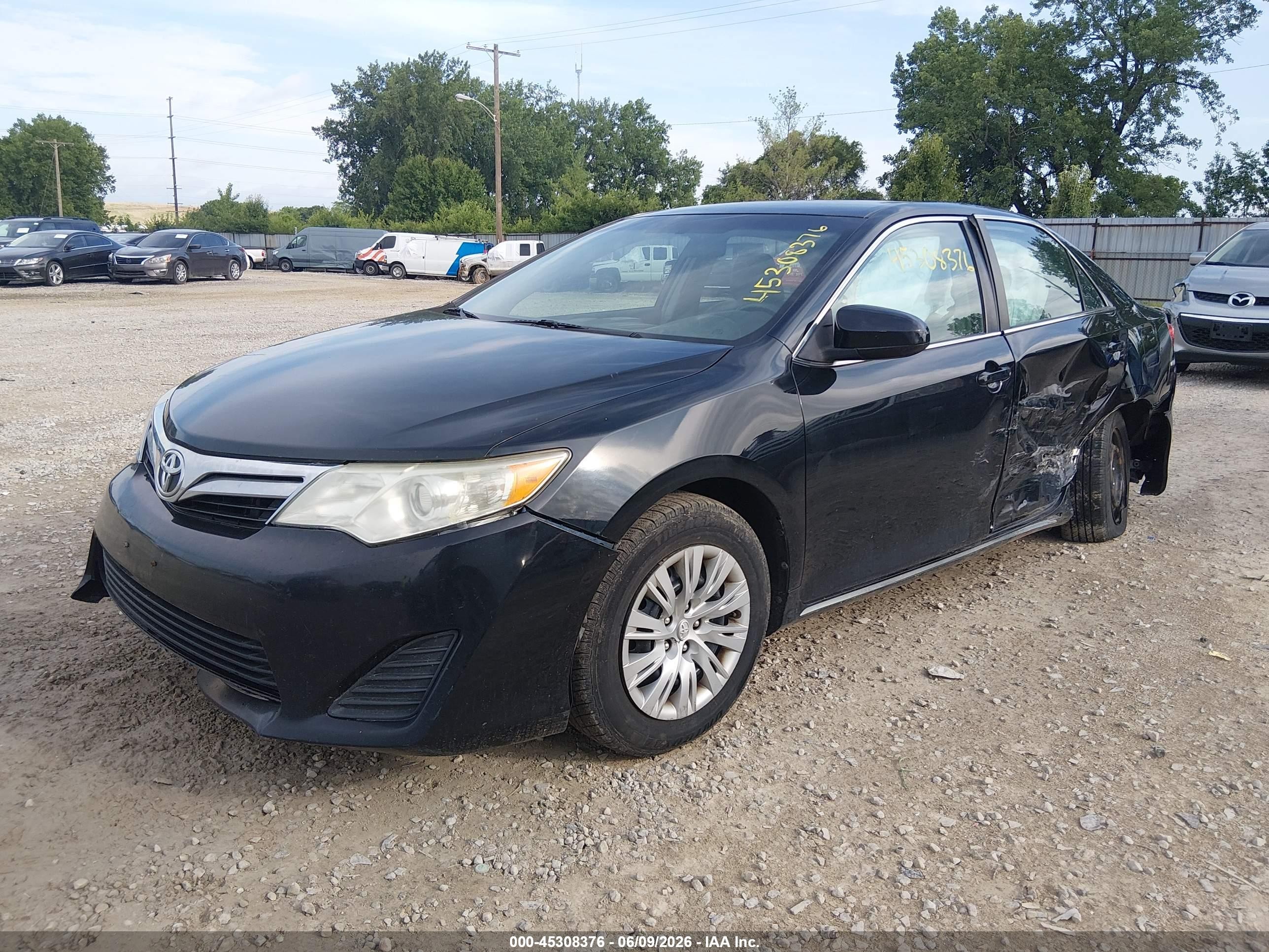2012 Toyota Camry Le Black vin: 4T1BF1FK5CU031422