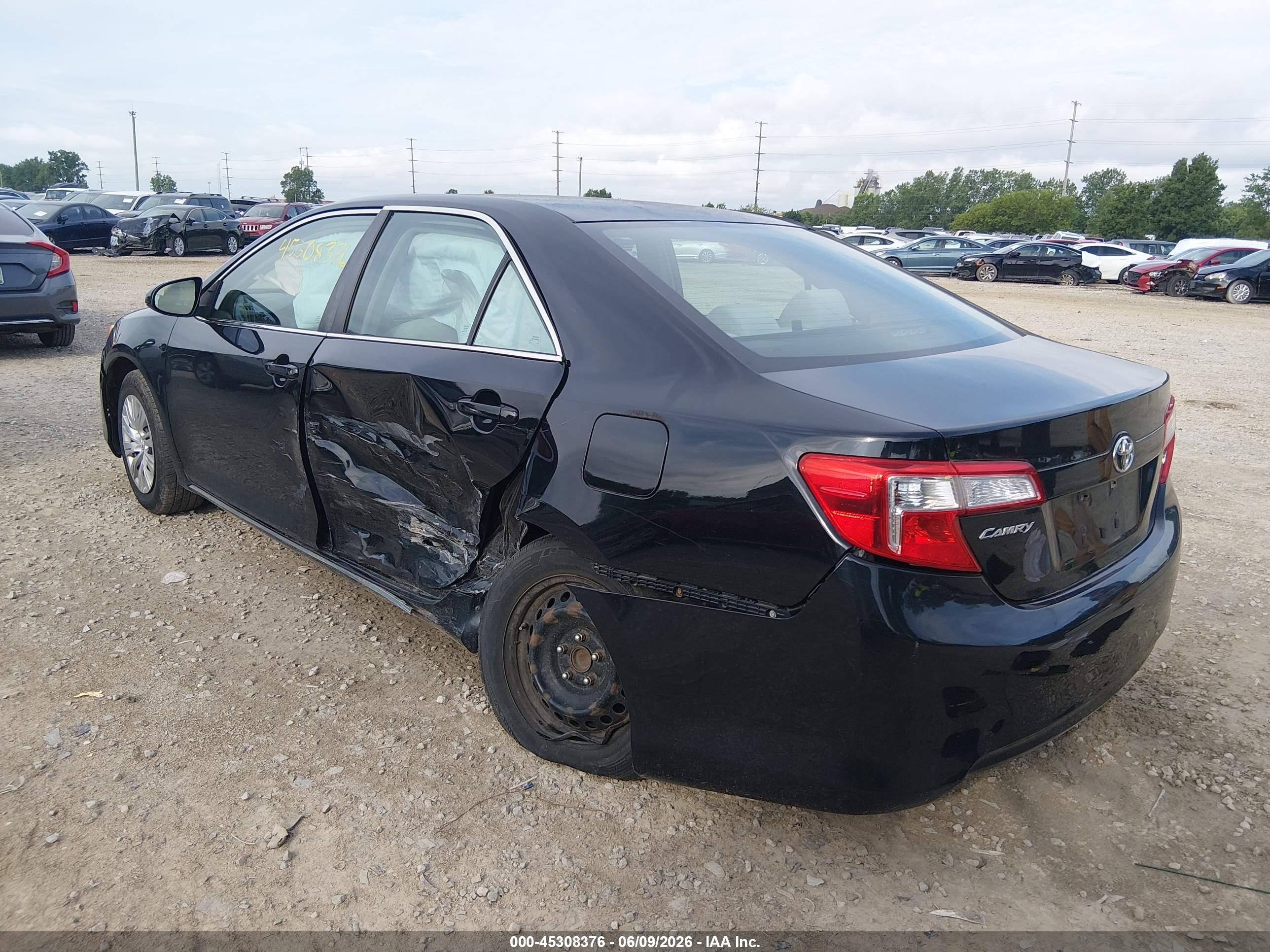 2012 Toyota Camry Le Black vin: 4T1BF1FK5CU031422